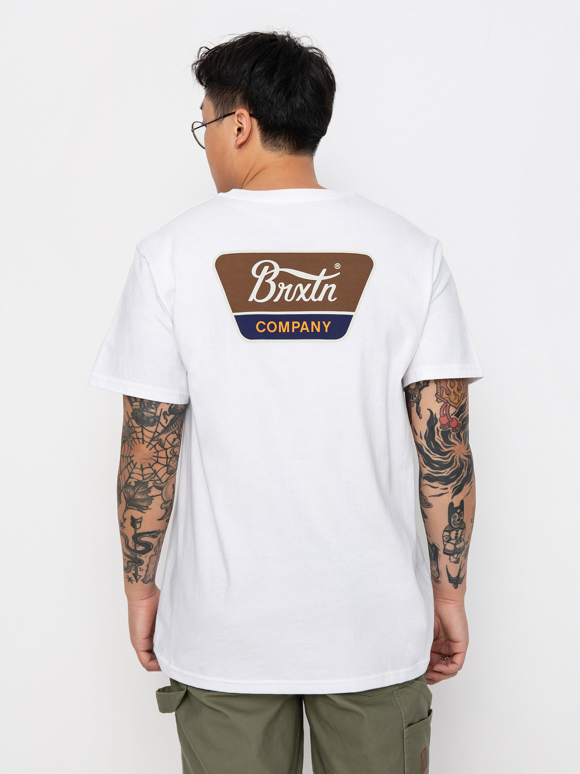 Brixton Linwood Stt T-shirt (white/sepia/beige)