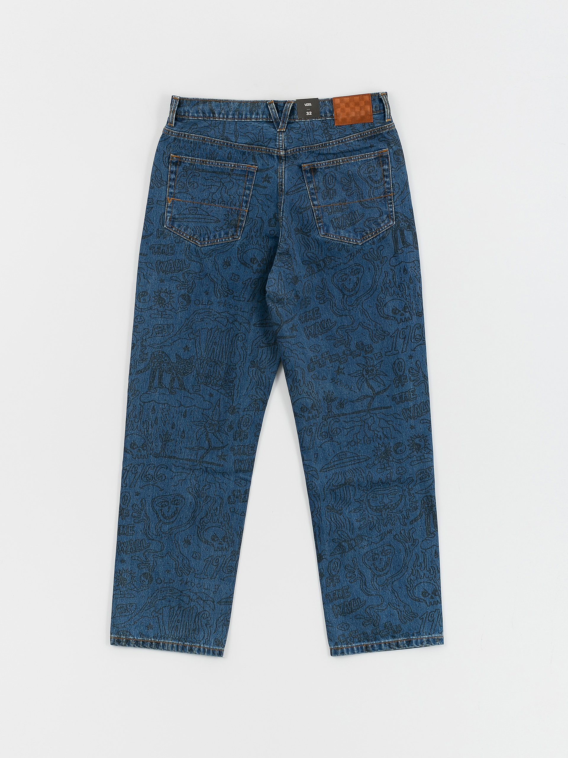 Vans Check 5 Printed Loose Denim Pants (vintage indigo)