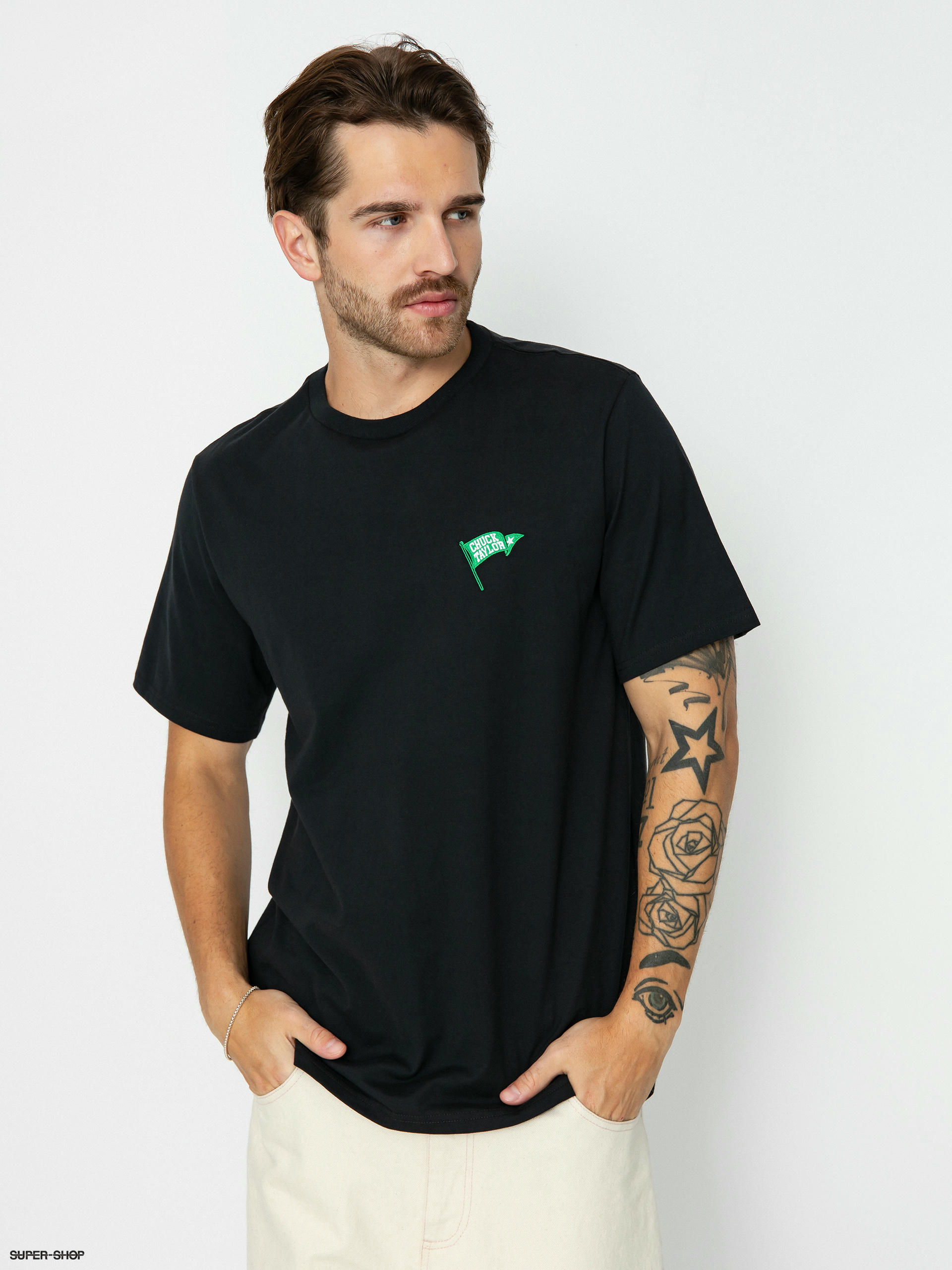 Converse T Shirt Retro Chuck Flag black black