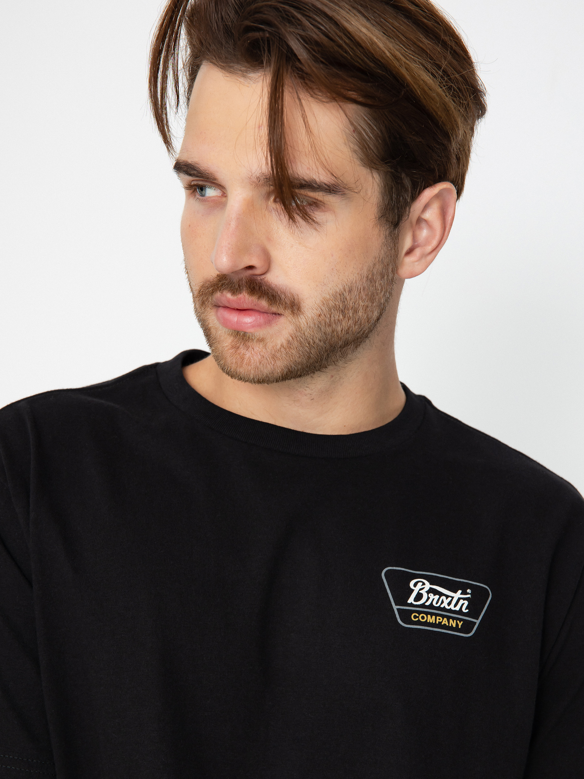 Brixton Linwood Stt T-shirt (black/casa red/white)