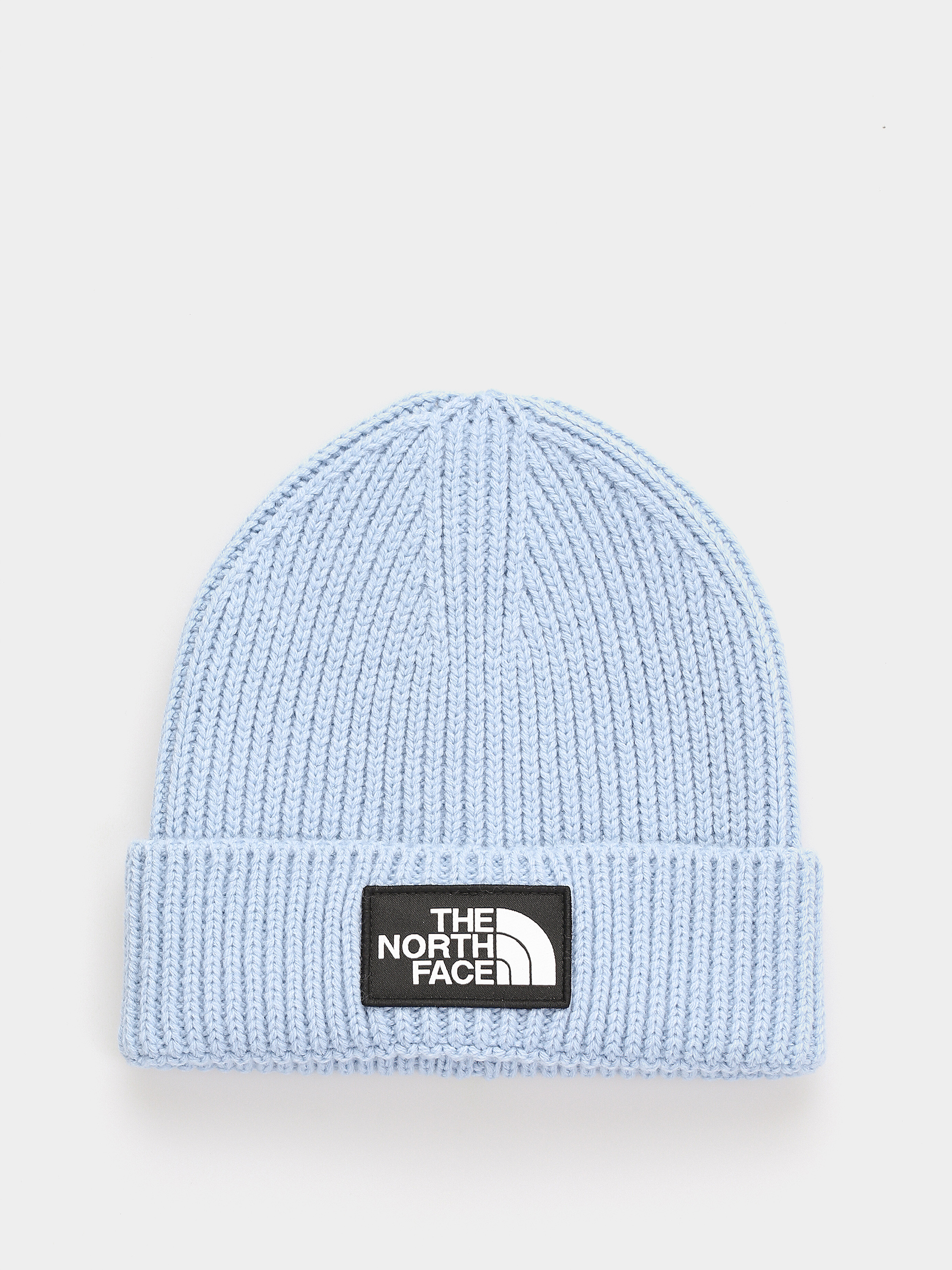 The North Face Tnf Logo Box Cuffed Beanie (steel blue)