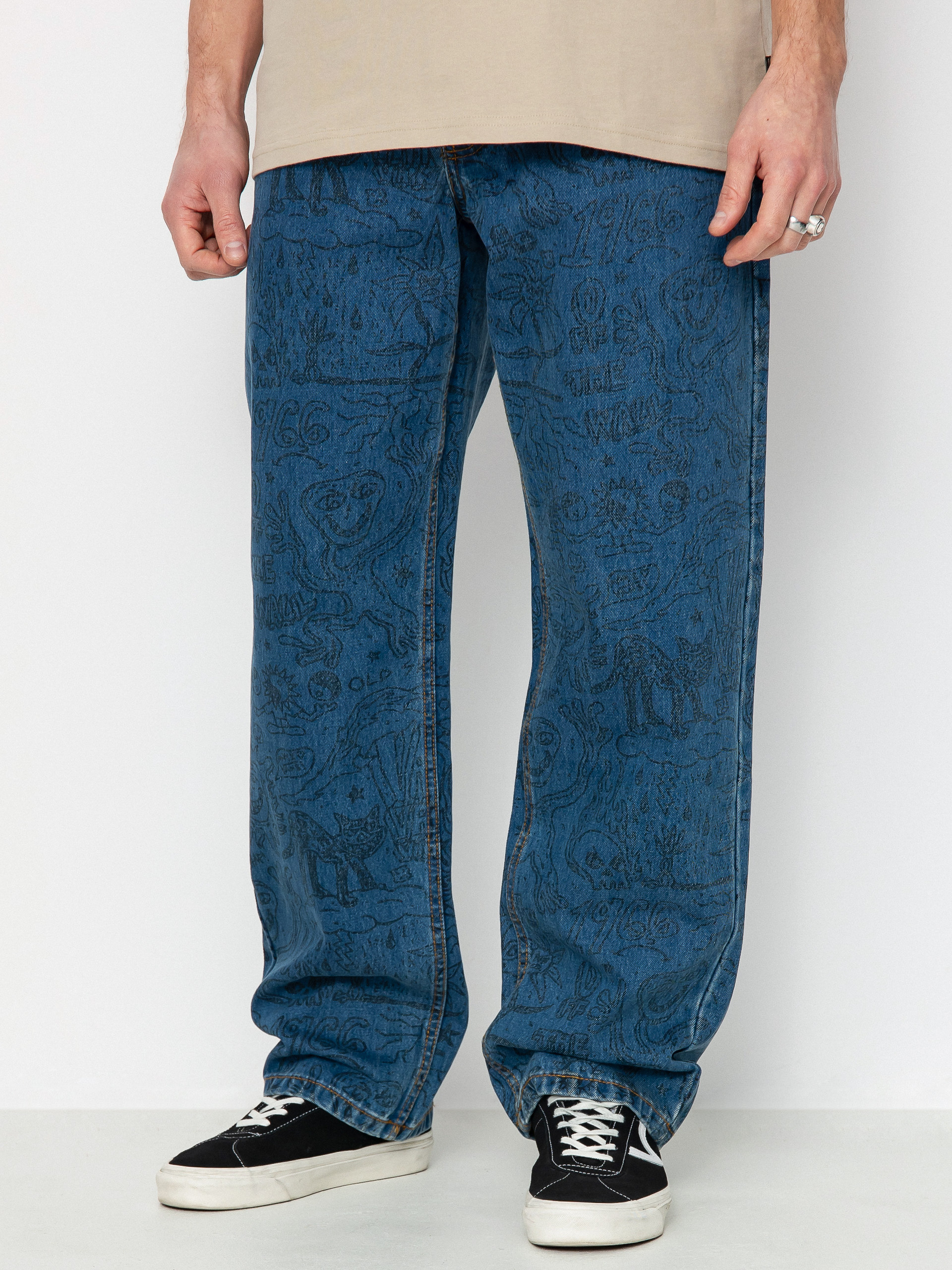 Vans Check 5 Printed Loose Denim Hose (vintage indigo)