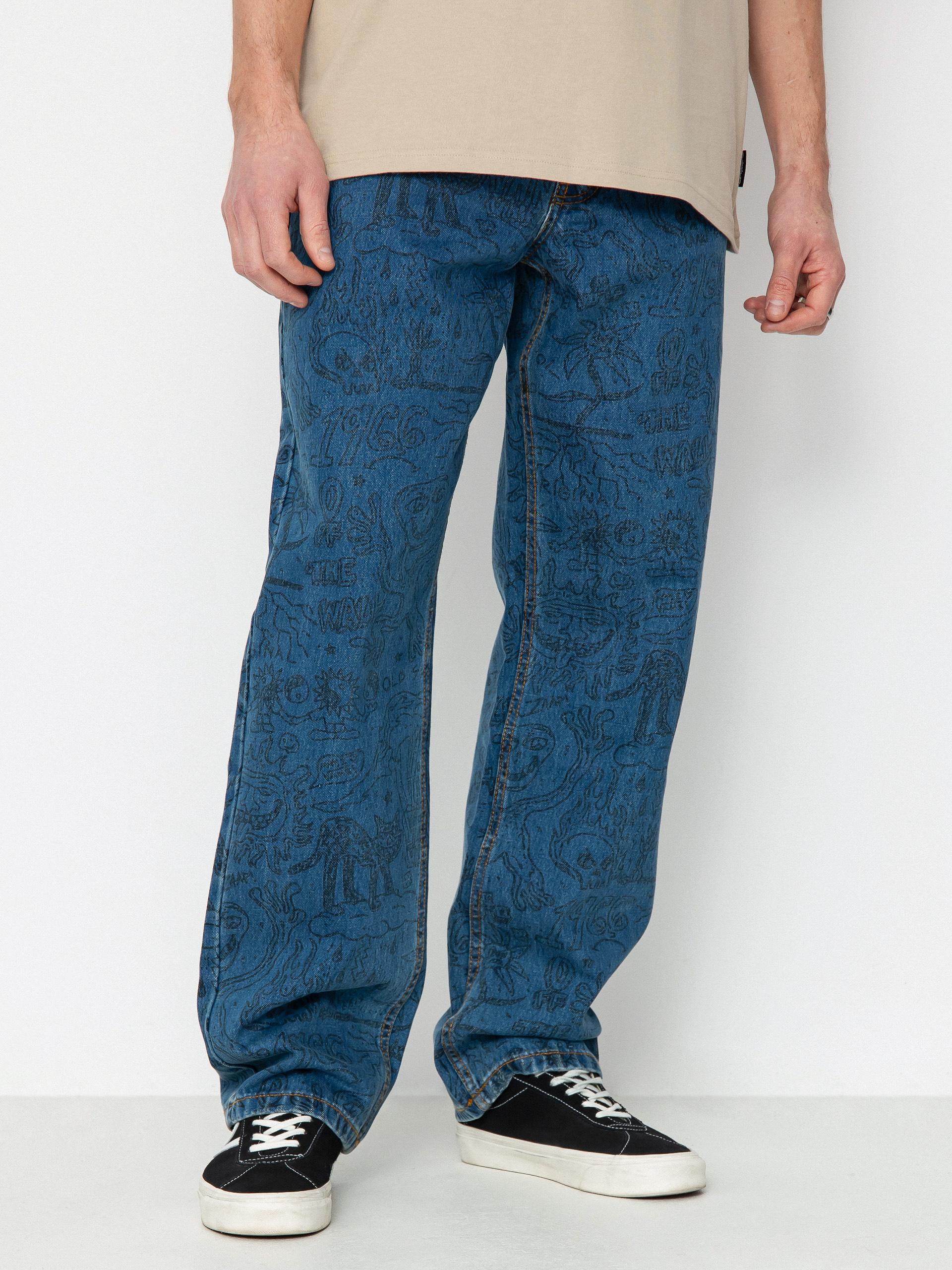 Vans Check 5 Printed Loose Denim Pants (vintage indigo)