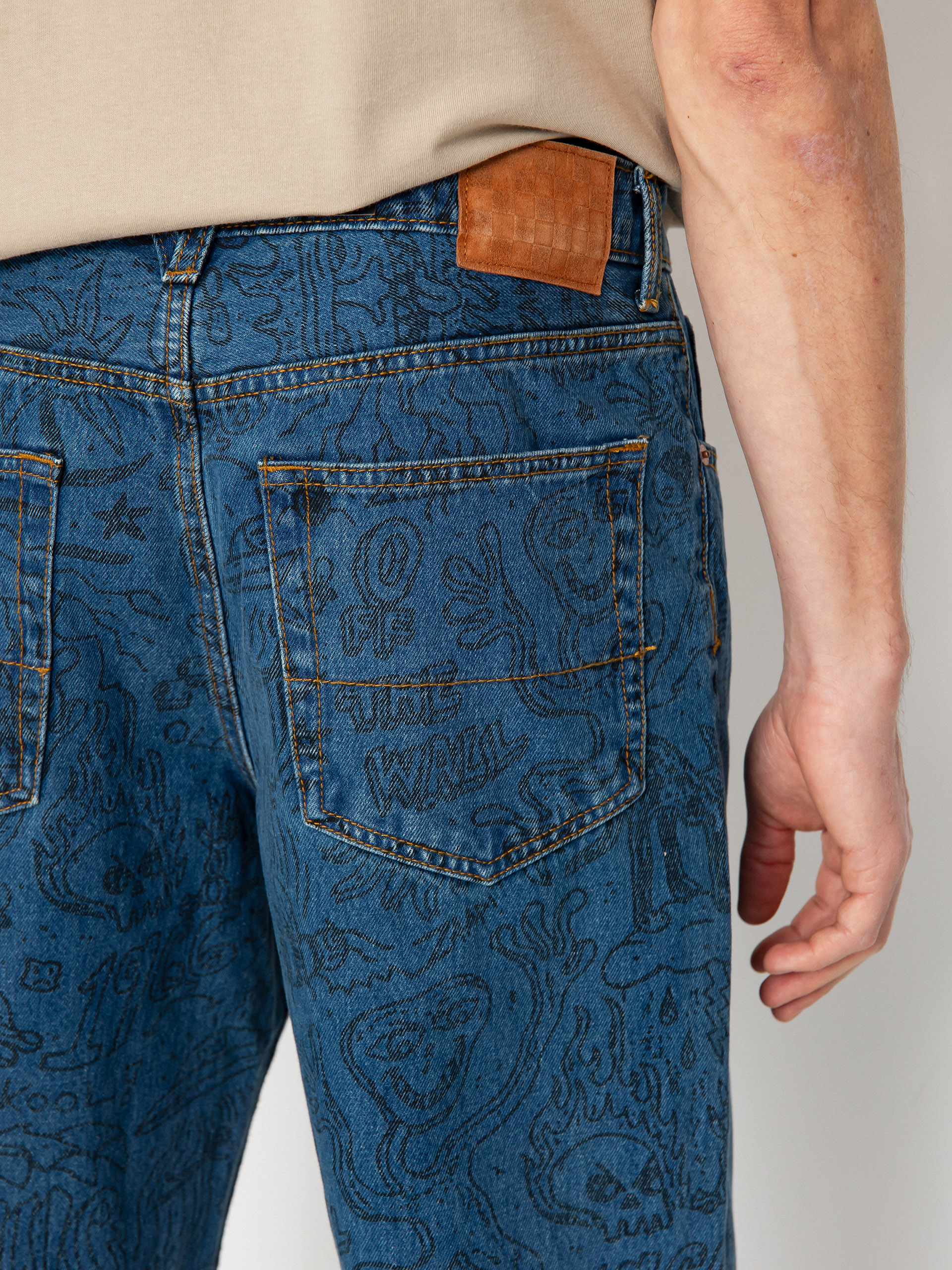 Vans Check 5 Printed Loose Denim Pants (vintage indigo)