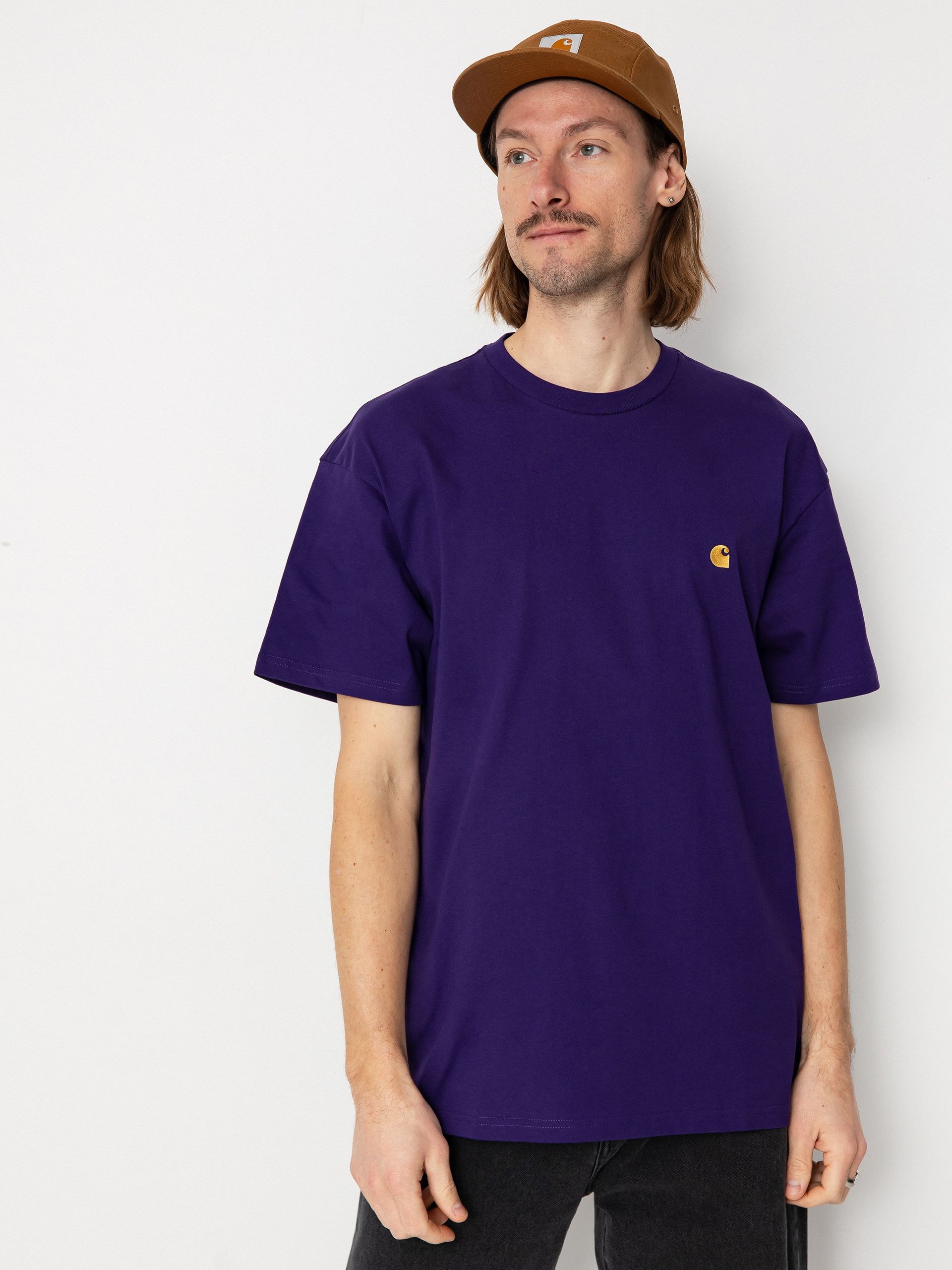Carhartt WIP Chase T-shirt (tyrian/gold)