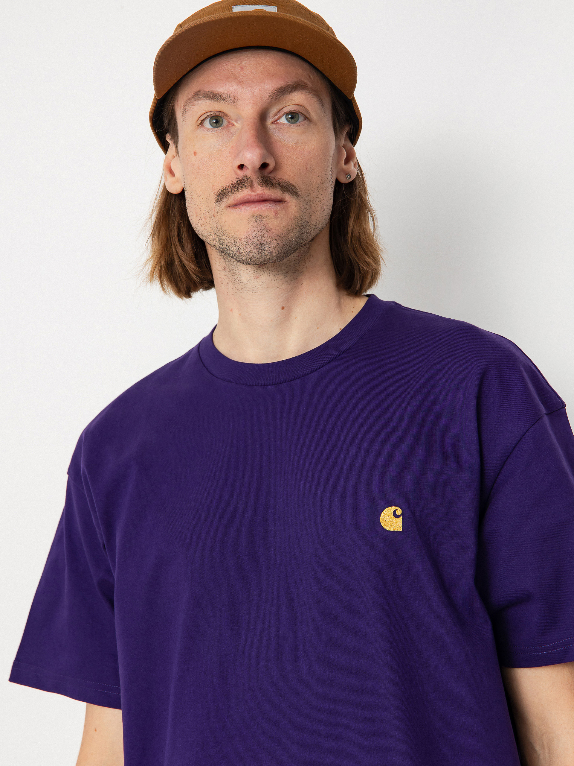 Carhartt WIP Chase T-shirt (tyrian/gold)