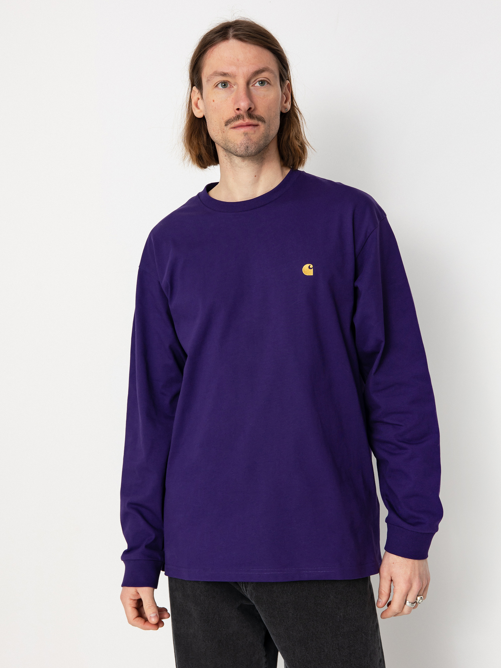 Carhartt WIP Chase Longsleeve (tyrian/gold)