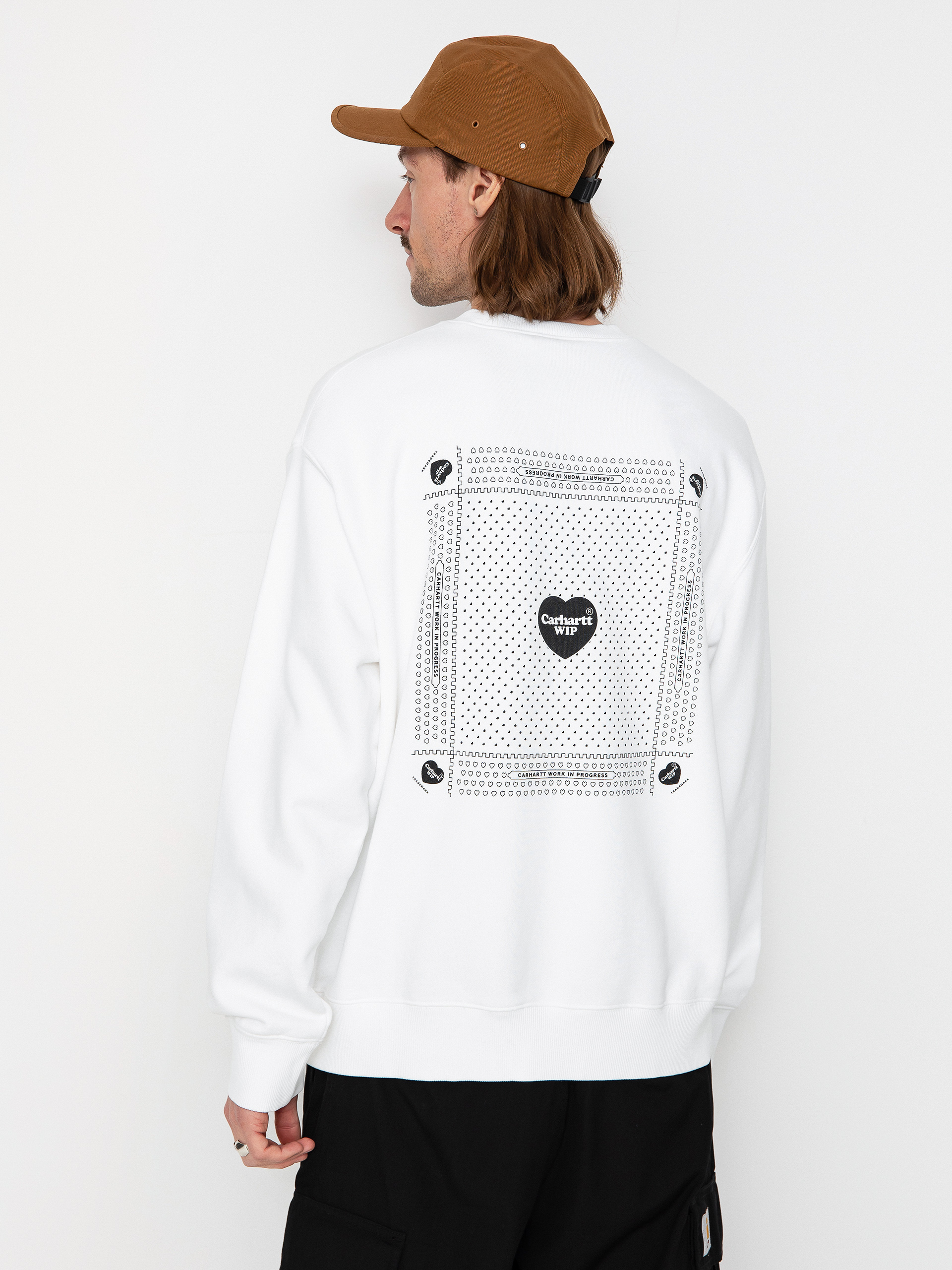 Carhartt WIP Heart Bandana Sweatshirt (white/black)