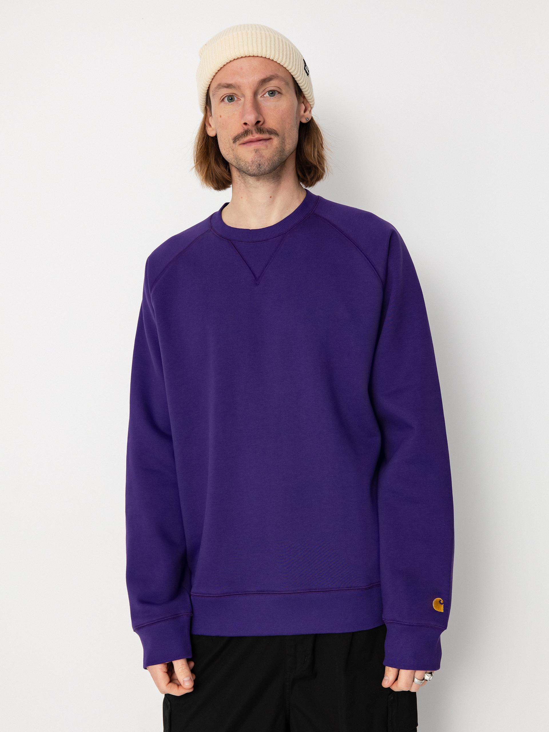 Carhartt WIP Chase Sweatshirt (tyrian/gold)