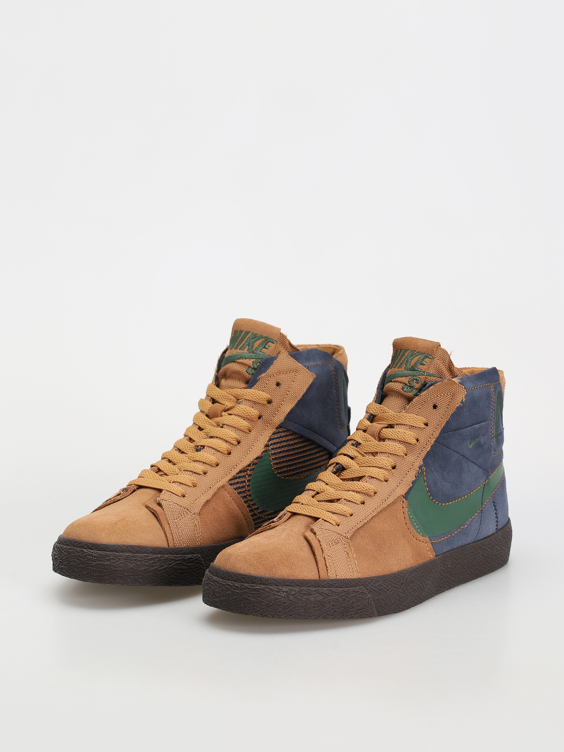 Nike SB Zoom Blazer Mid Prm Shoes (legend dk brown/fir obsidian)