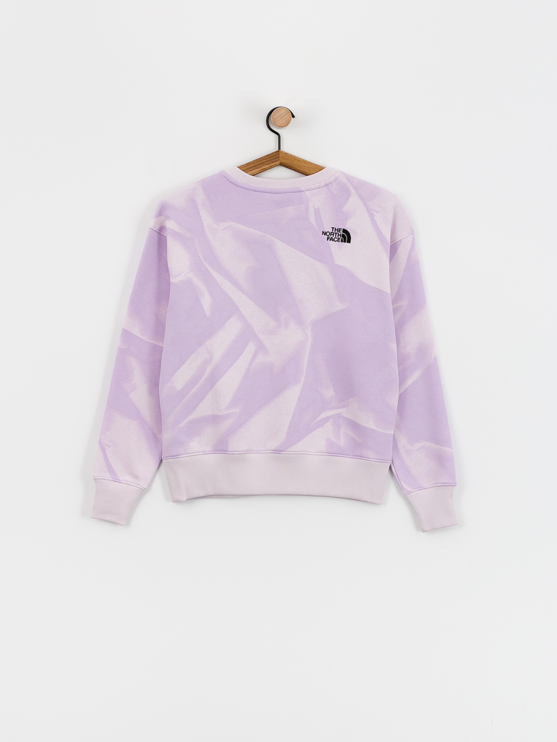 The North Face Essential Crew Print Wmn Sweatshirt (icy lilac garment fold)