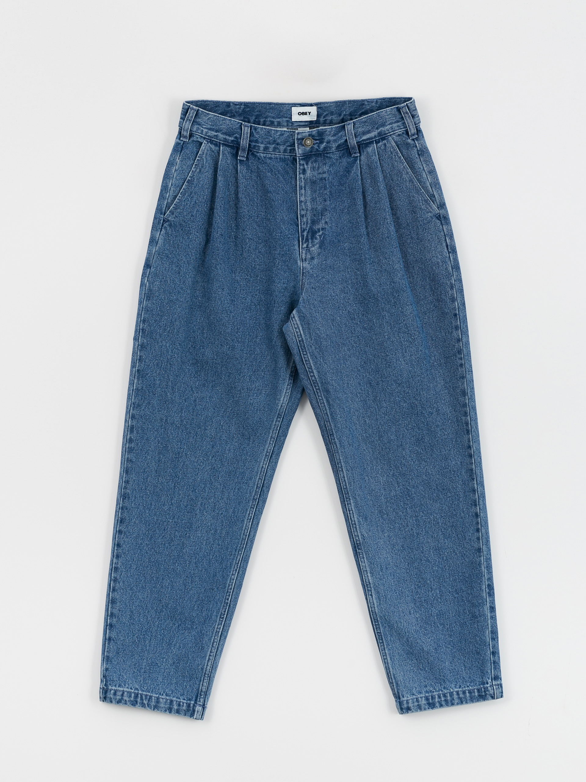 OBEY Fubar Pleated Denim Pants (light indigo)