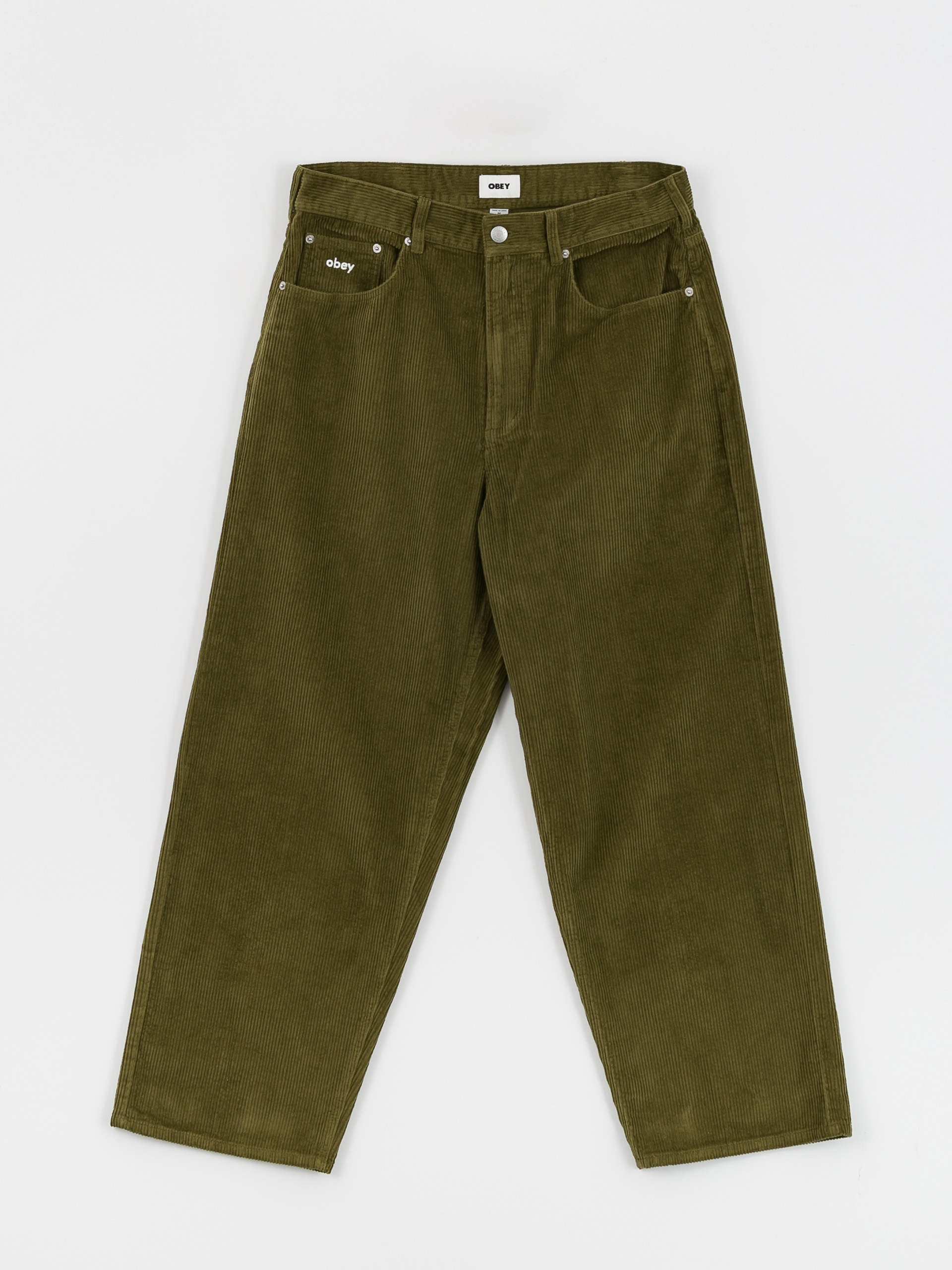 【✦✦ovy✦Corduroy✦Pants✦size✦L✦✦】 OBEY Bigwig Baggy Corduroy Pants - green (moss green)