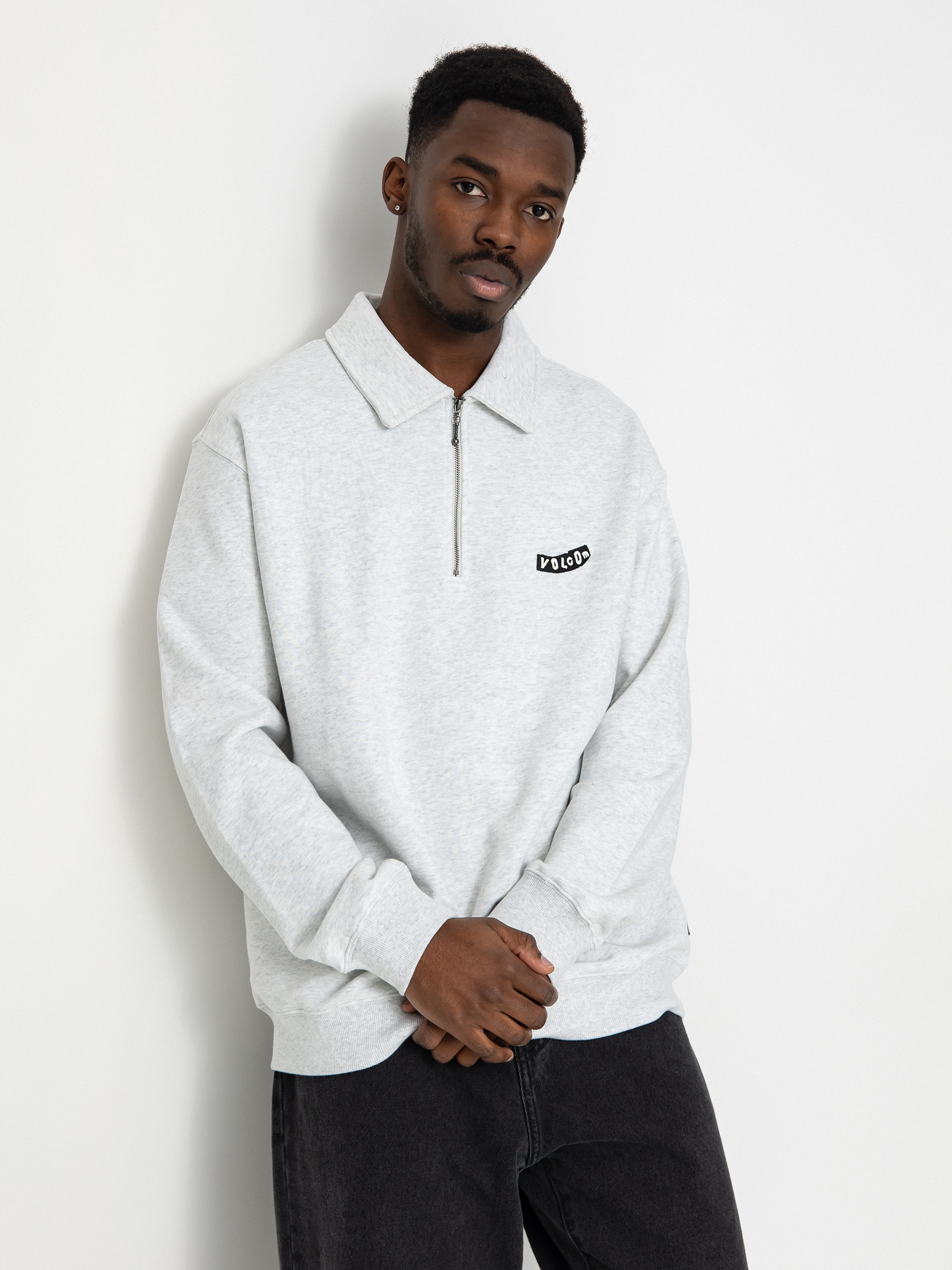 Volcom Nevermine Terry Crew Sweatshirt - grey (bone heather)
