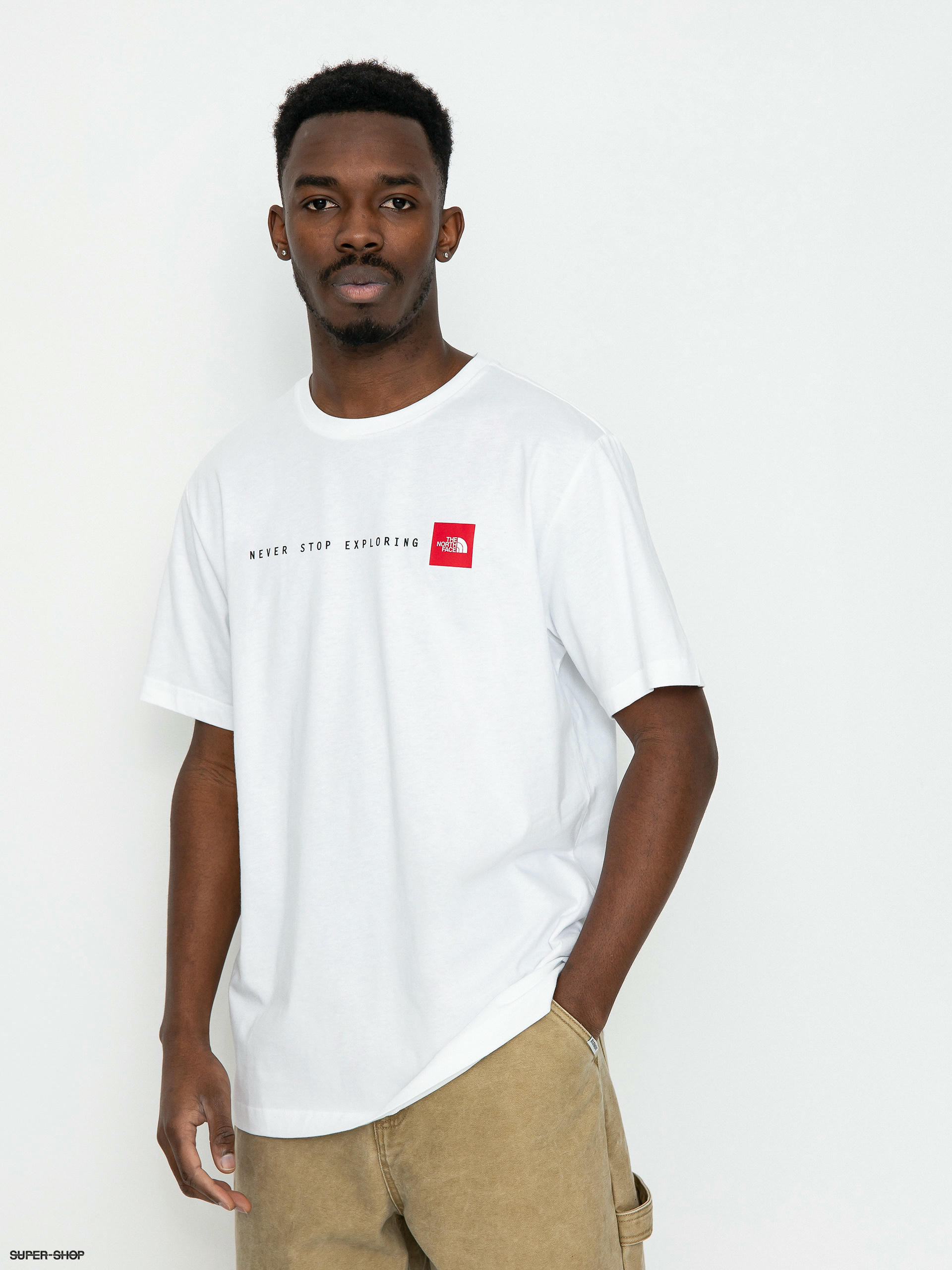 The north face t on sale shirt never stop exploring