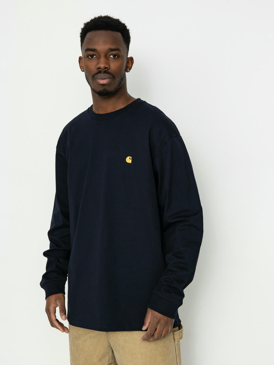 Carhartt WIP Chase Longsleeve (dark navy/gold)