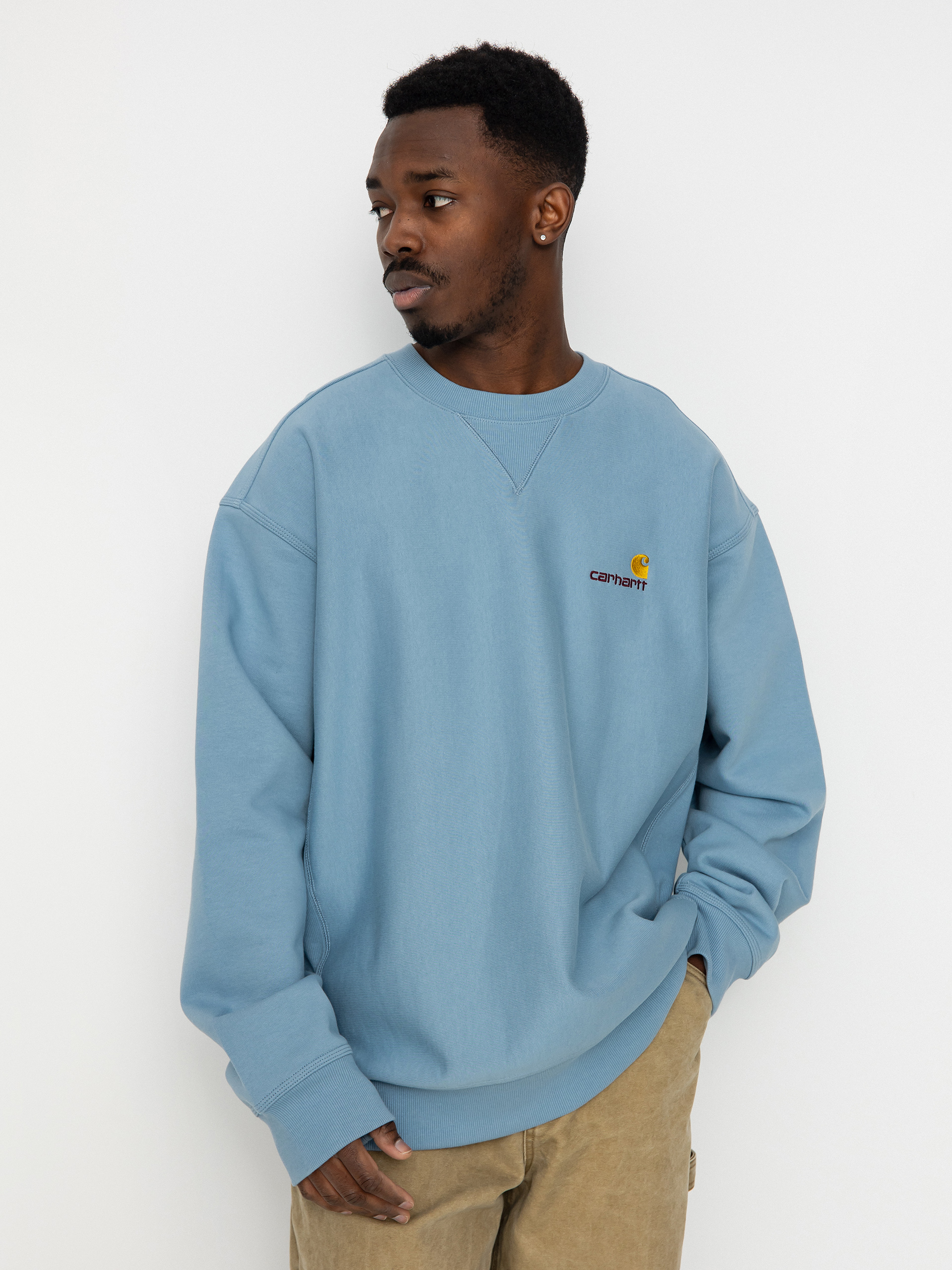 Carhartt WIP American Script Sweatshirt (frosted blue)