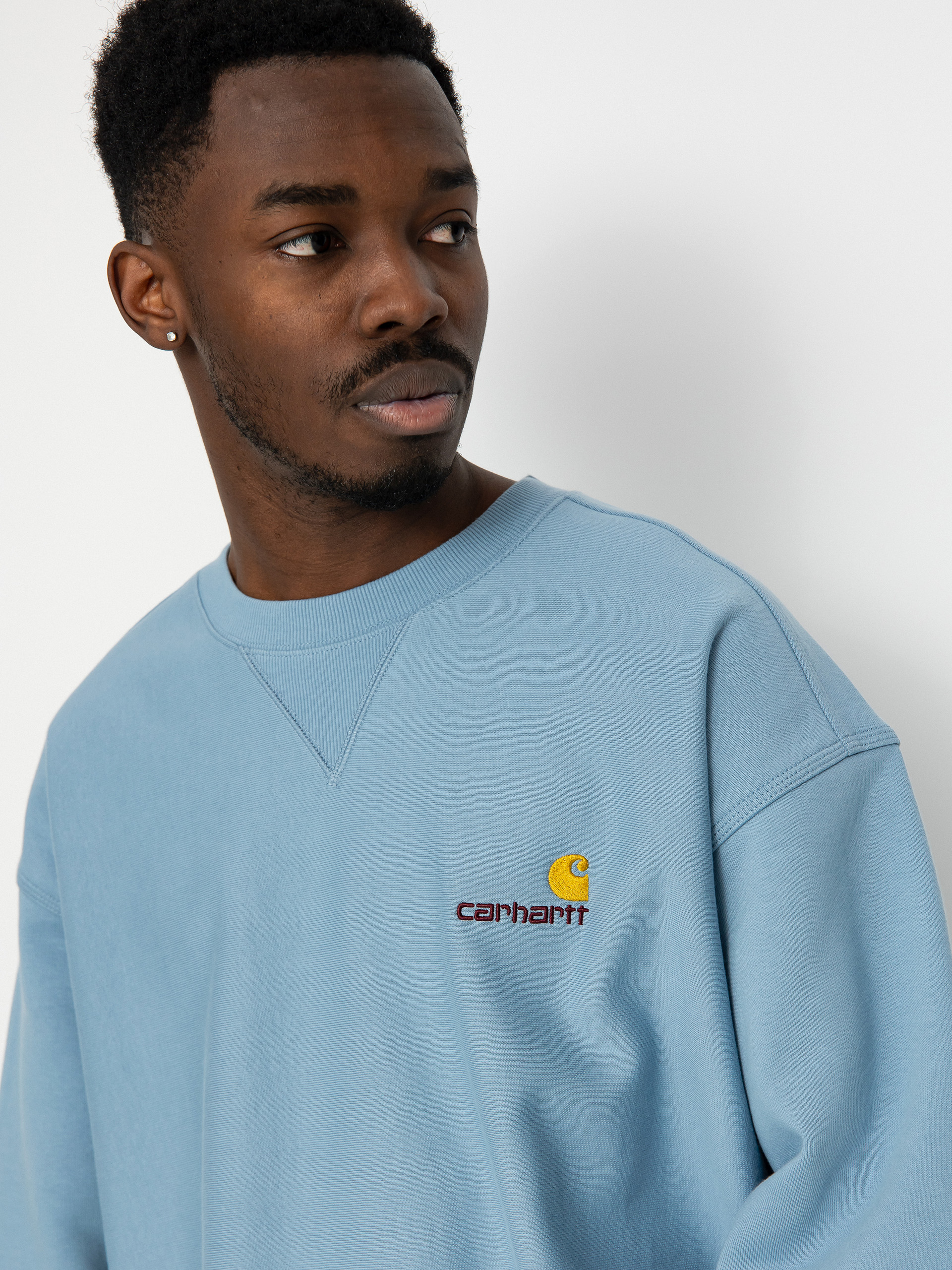 Carhartt WIP American Script Sweatshirt (frosted blue)