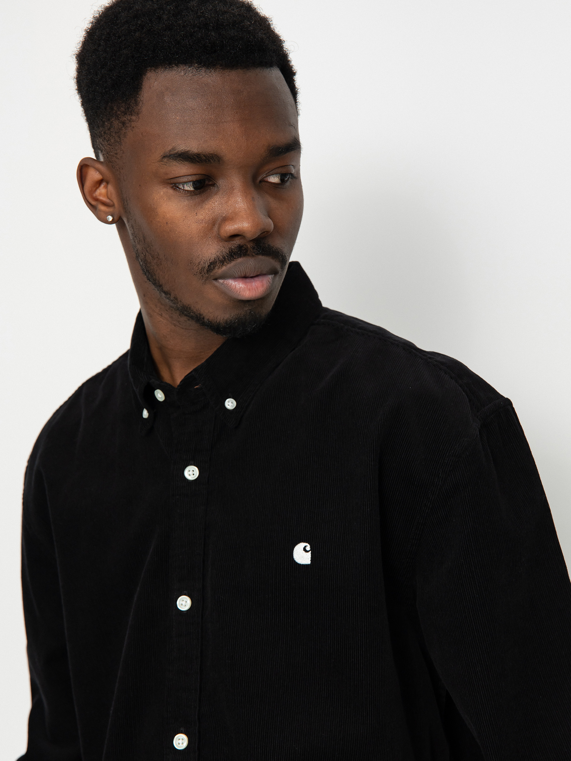Carhartt WIP Madison Fine Cord Shirt (black/wax)