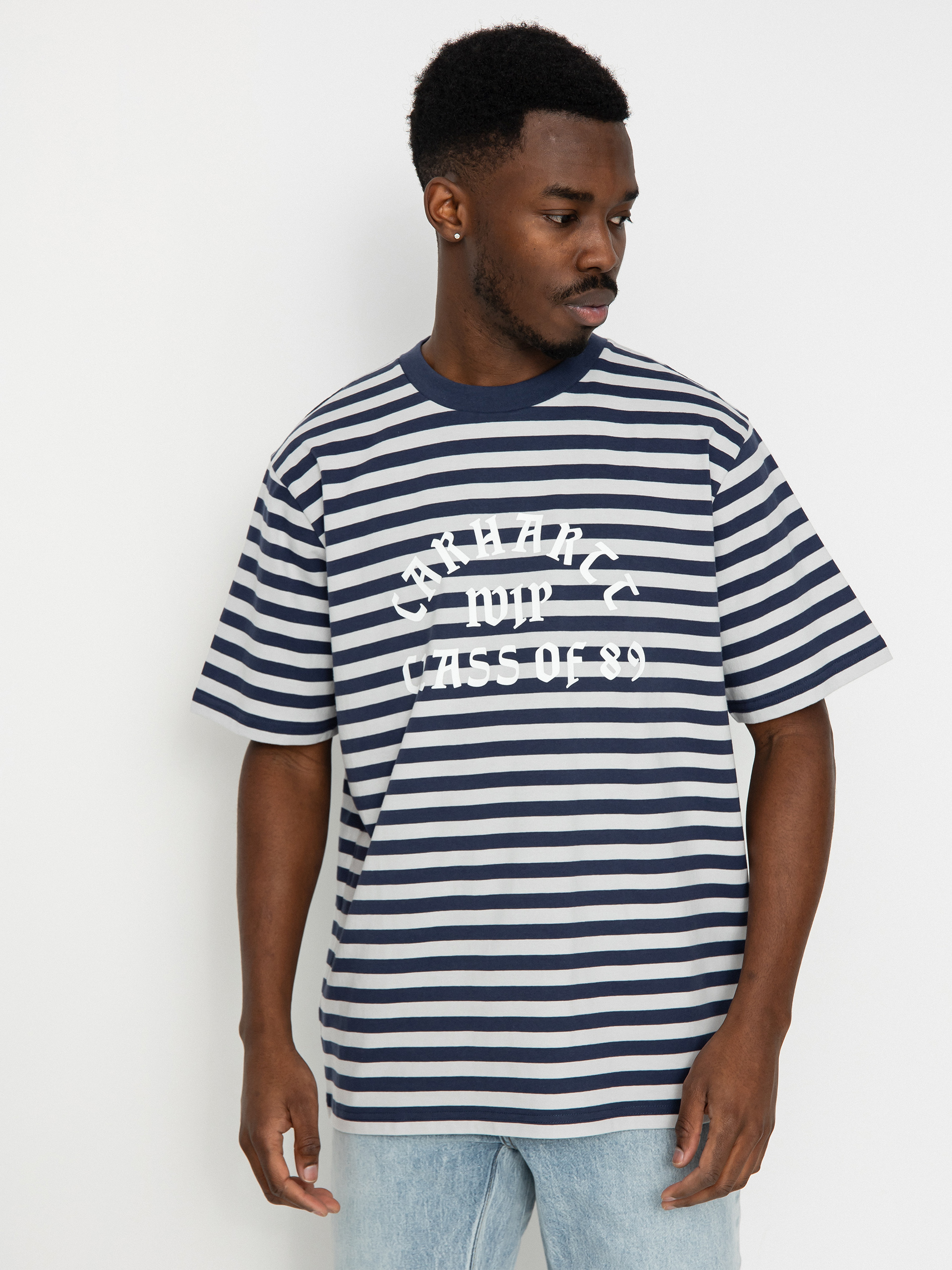 Carhartt WIP Scotty Athletic T-shirt (scotty stripe/blue/sonic silver)