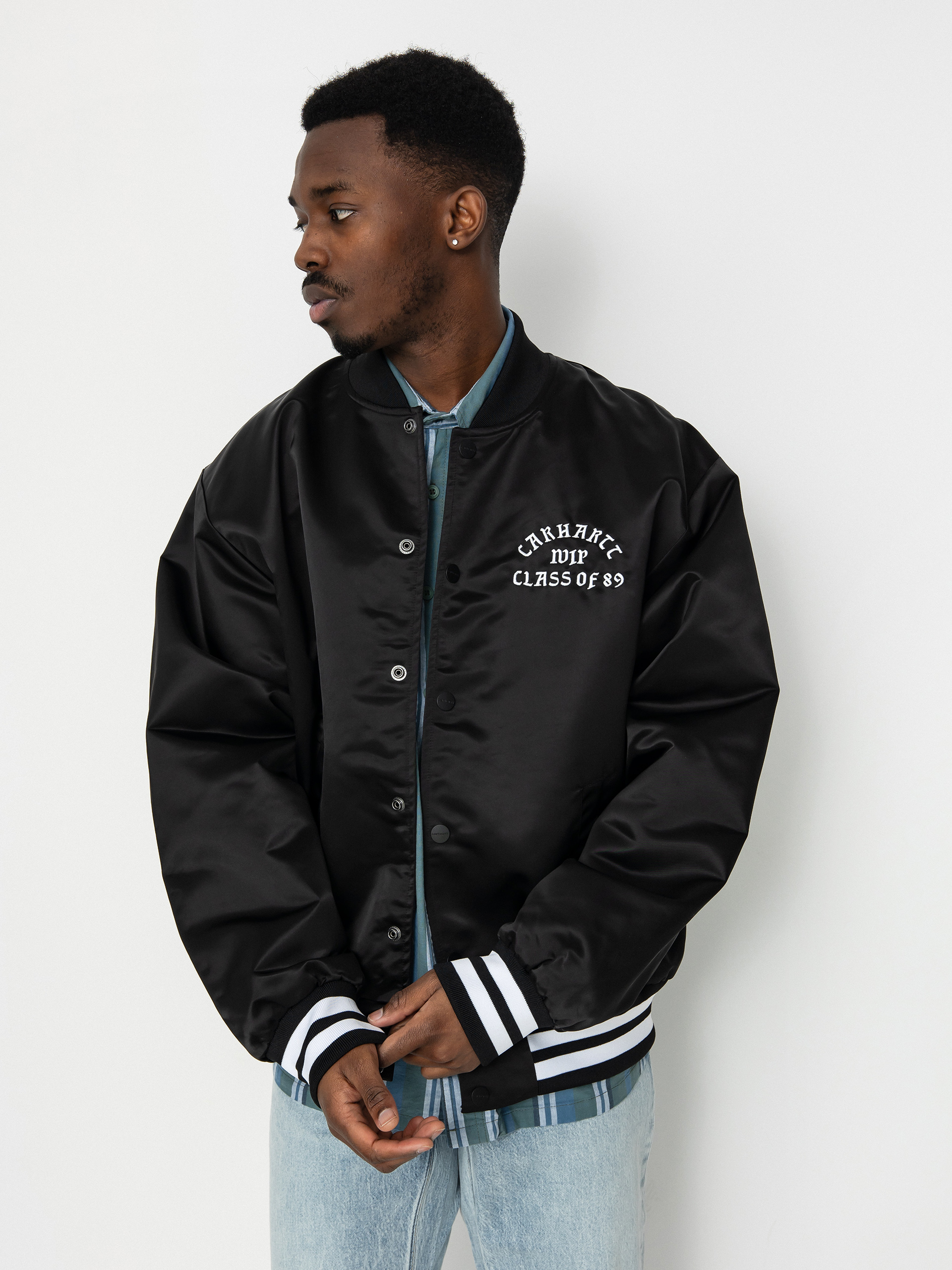 Carhartt WIP Class of 89 Bomber Jacke (black/white)