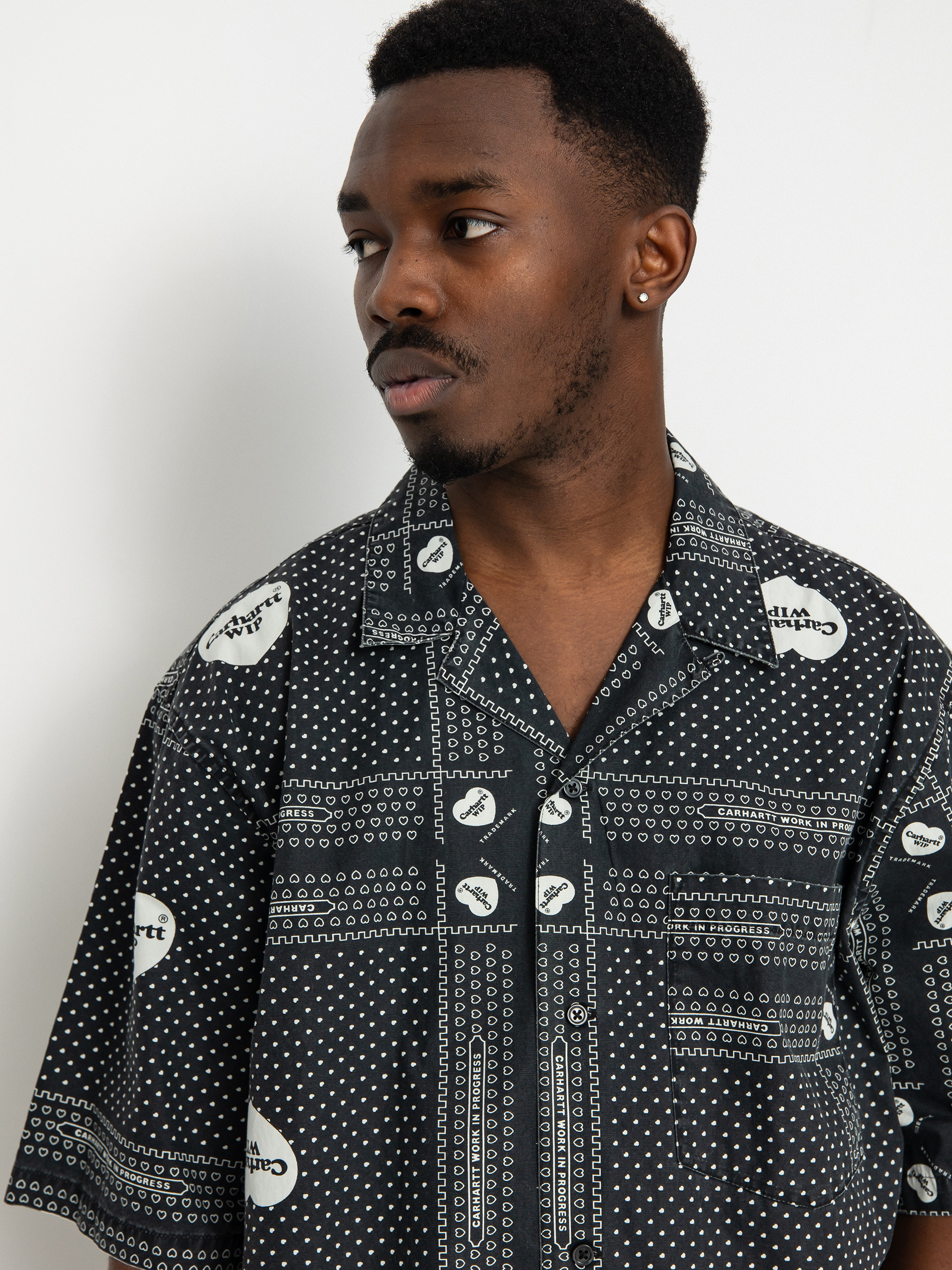 Carhartt WIP Heart Bandana Shirt (heart bandana print/black)