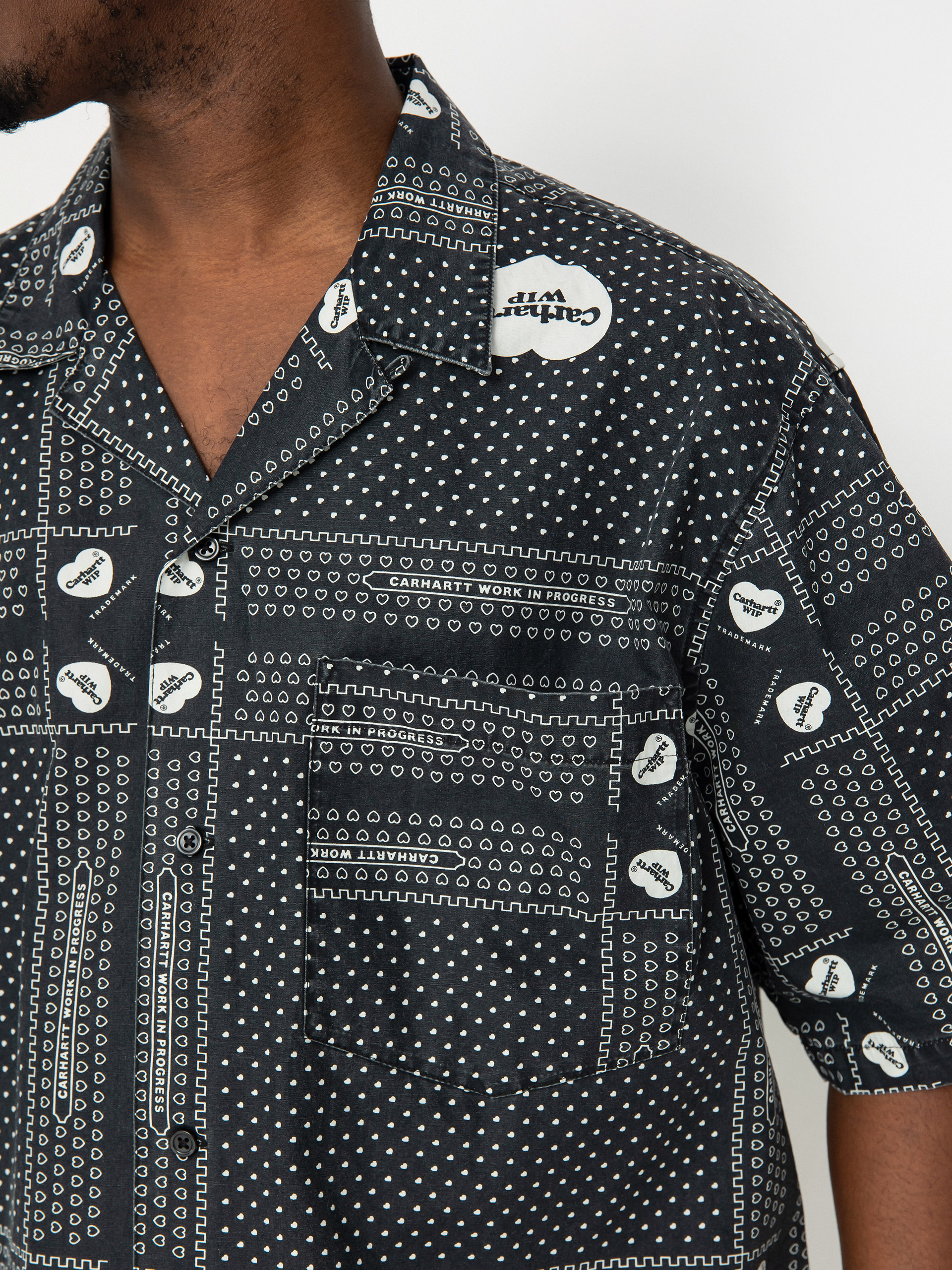 Carhartt WIP Heart Bandana Shirt (heart bandana print/black)