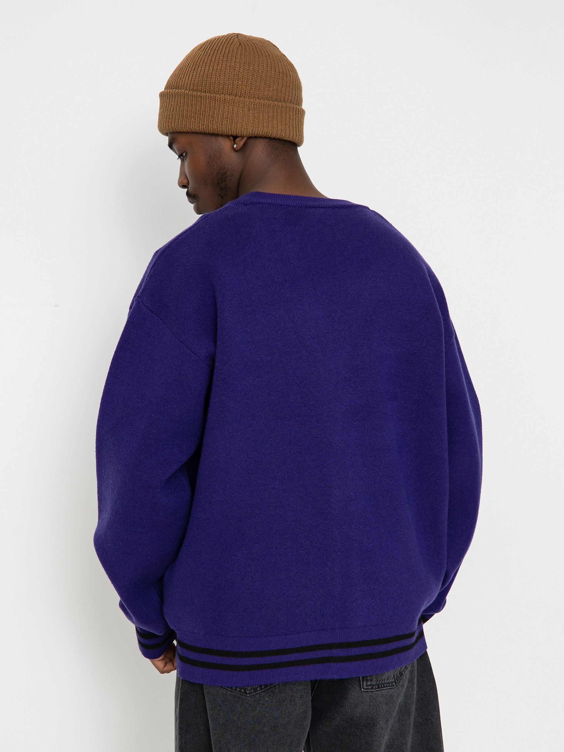 Carhartt WIP Onyx Cardigan Sweater - navy blue (tyrian/black)