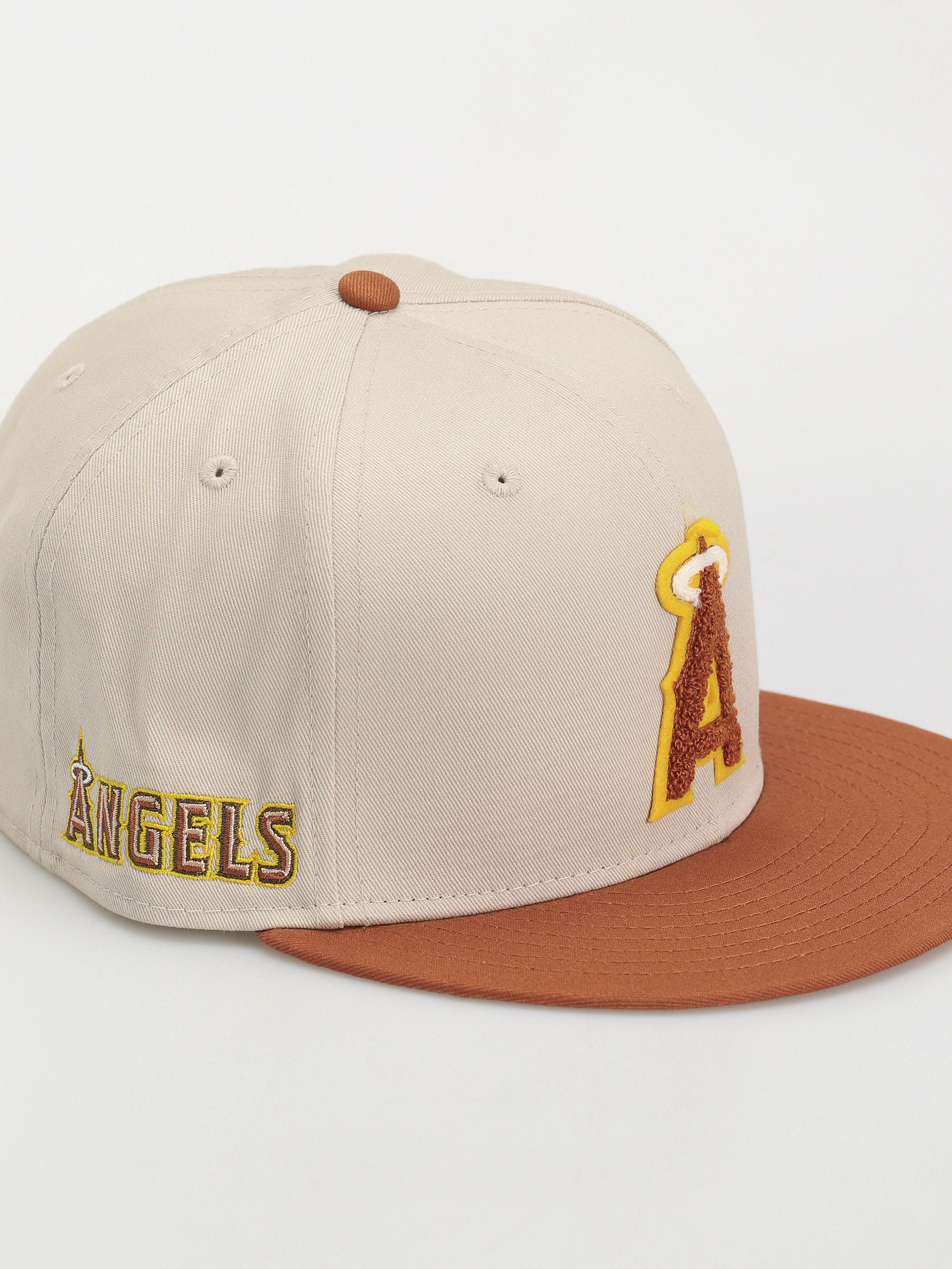 【MEDIA82】 Angel Ball Cap Khaki brown 59Fifty Bouclé LA Angels Cap by New Era - 49,95 €