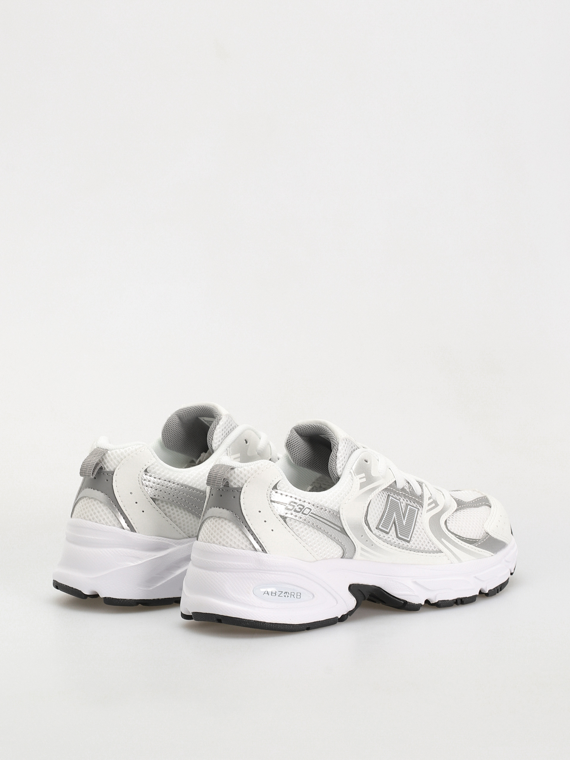 New Balance 530 JR Shoes (whie silver metallic)