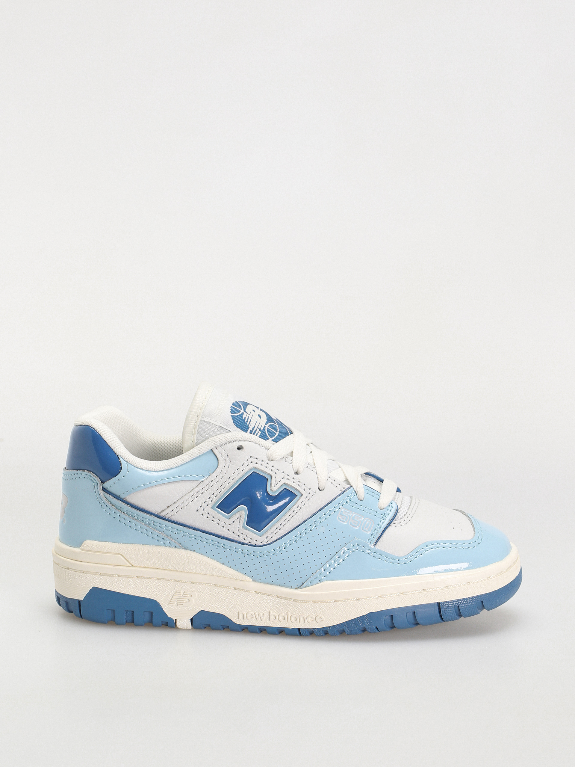 New Balance 550 Shoes blue (chrome blue patent)