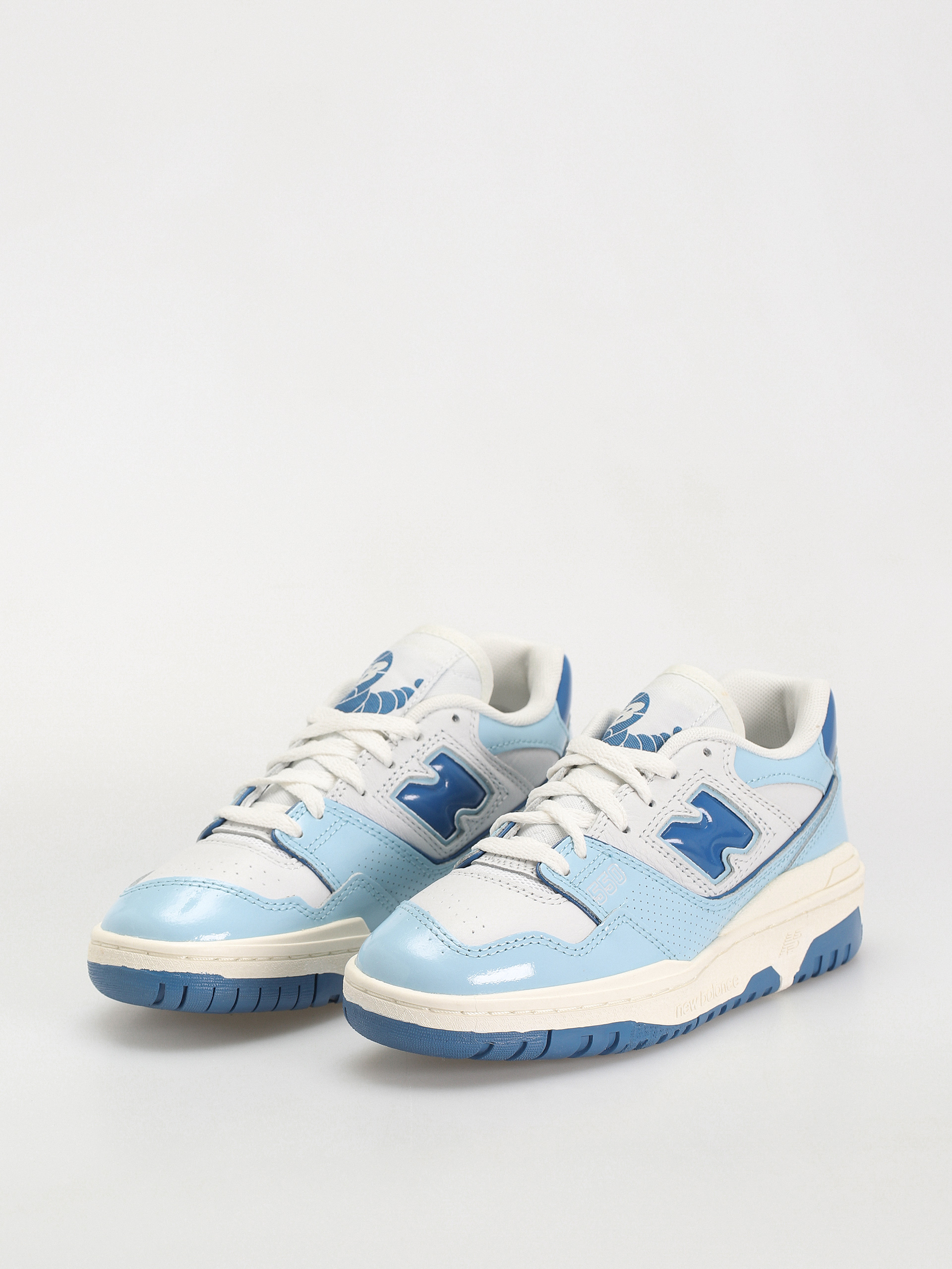 New Balance 550 Shoes (chrome blue patent)