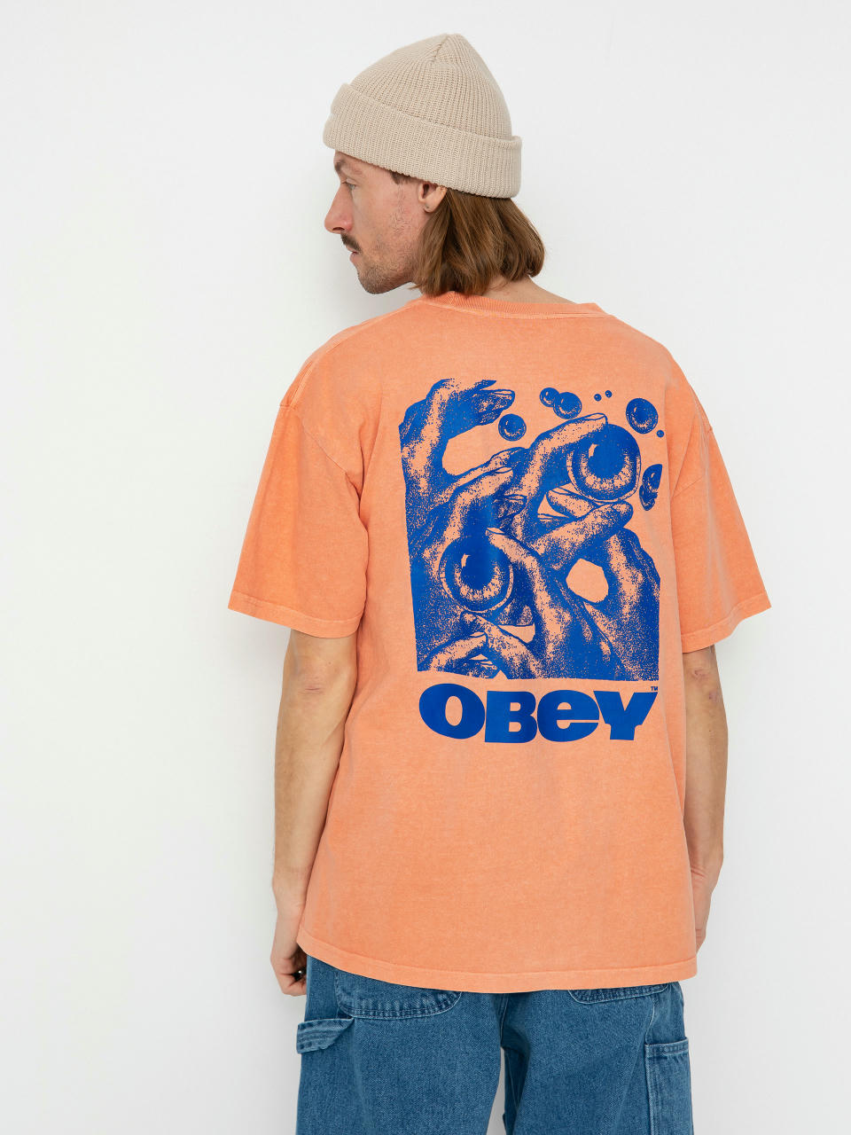 OBEY Eyes In My Head T-Shirt (pigment sunset coral)