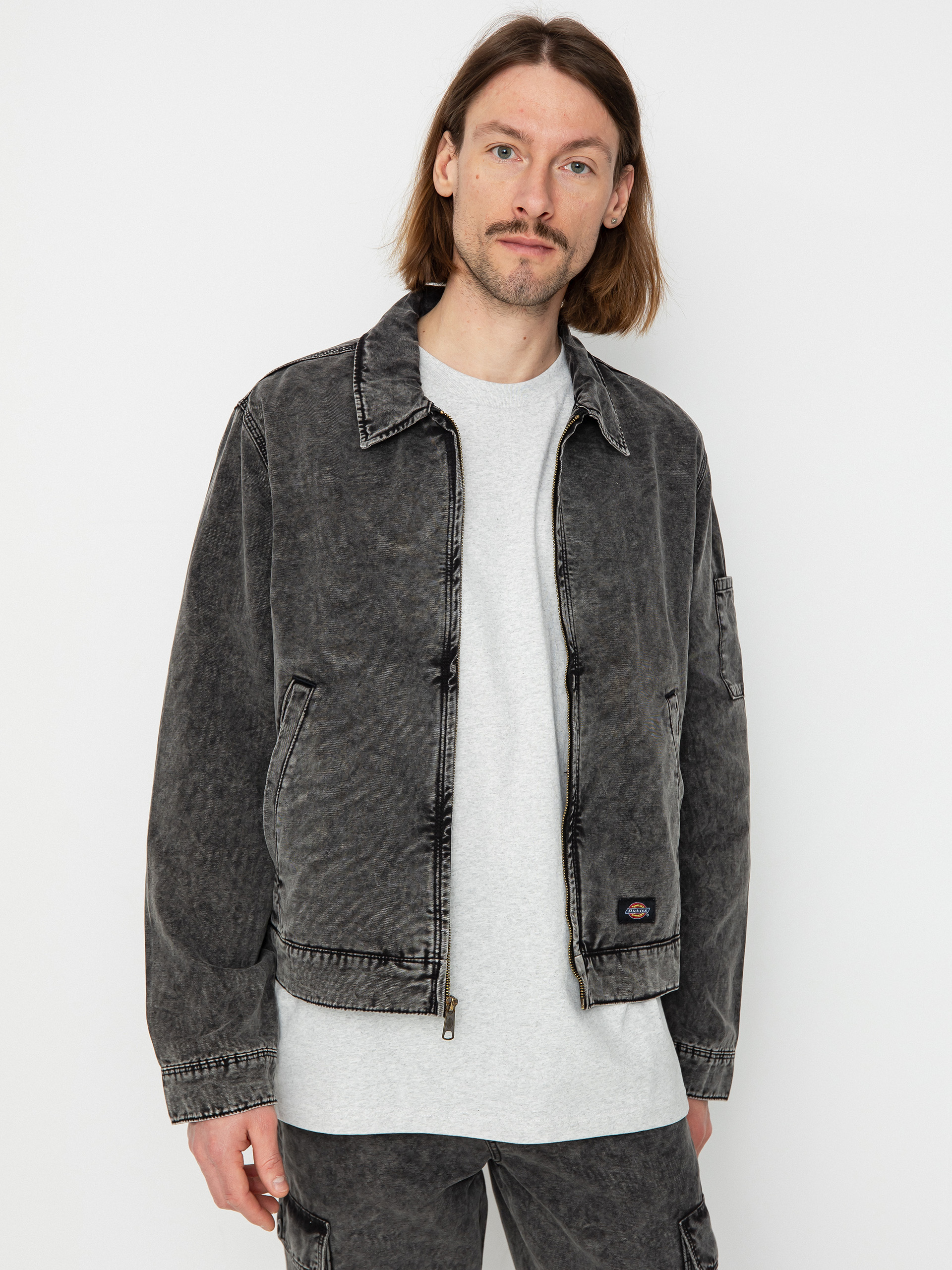 Dickies Newington Jacke (dble dye/acid wash black)