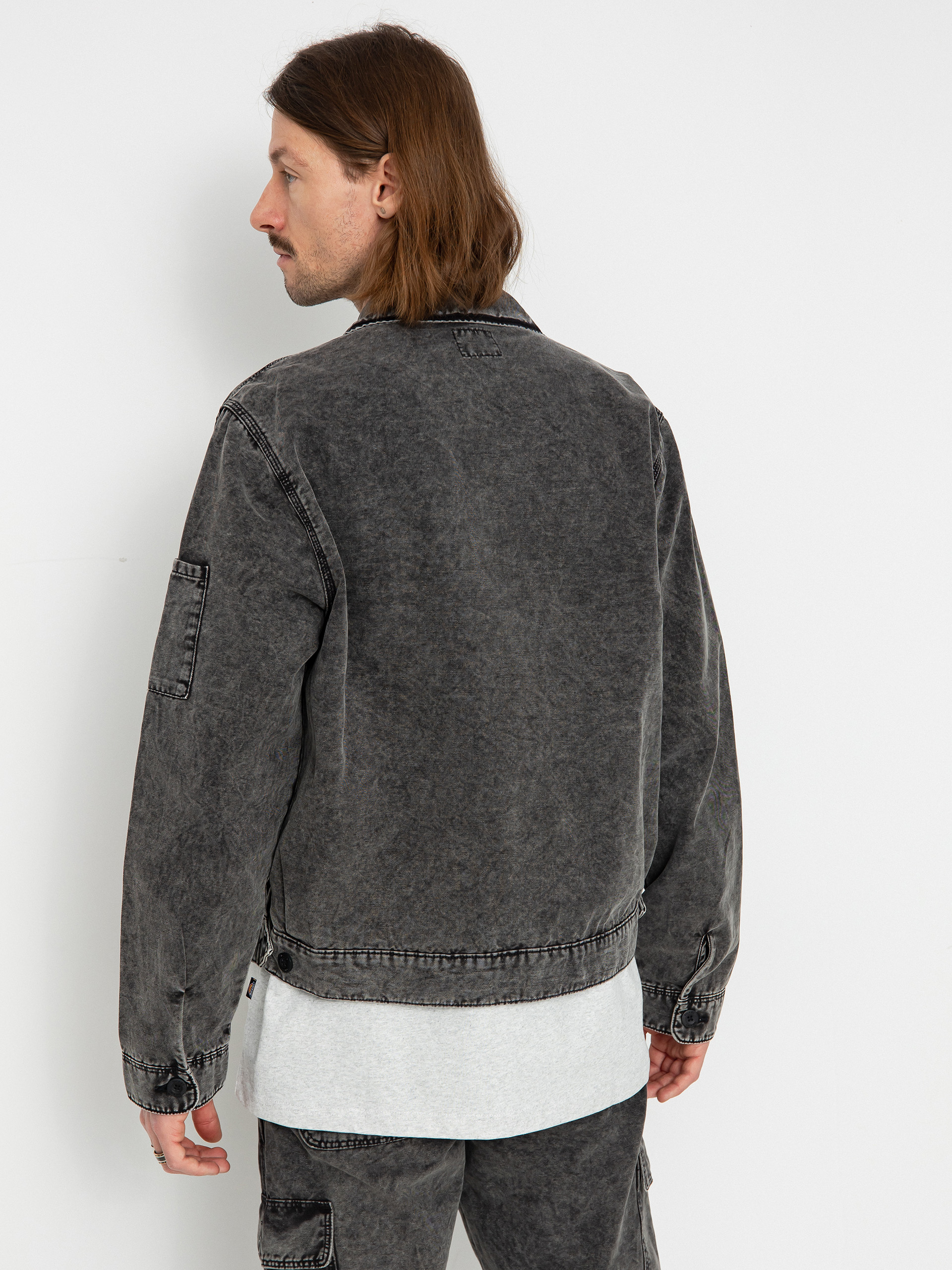 Dickies Newington Jacke (dble dye/acid wash black)