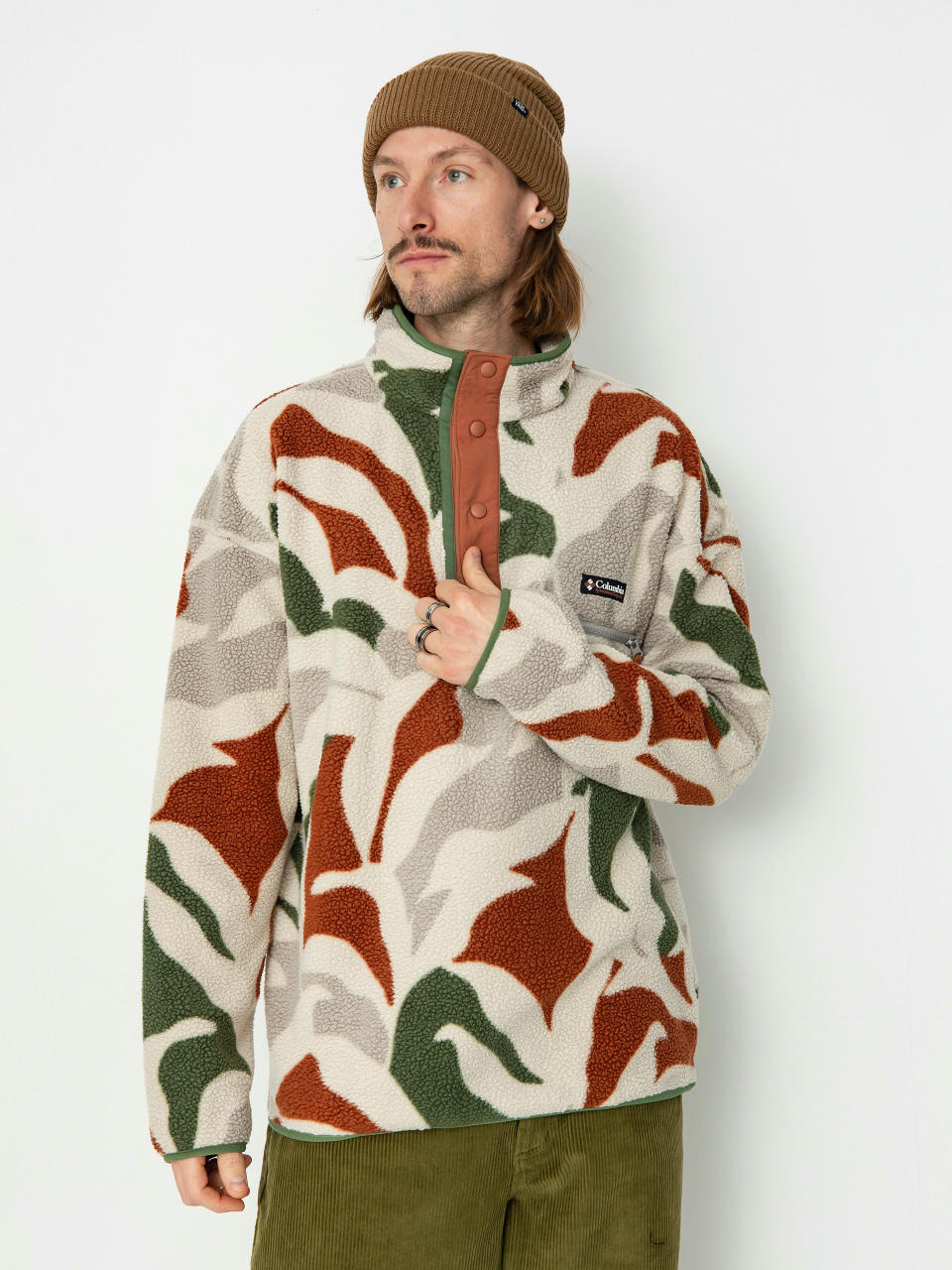 Columbia Helvetia Fleece  (flint grey floristic print/auburn/cant)