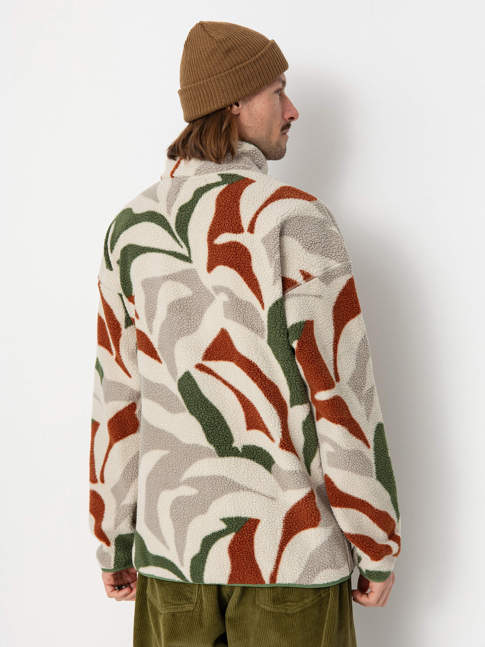 Mens Columbia Helvetia Fleece  (flint grey floristic print/auburn/cant)