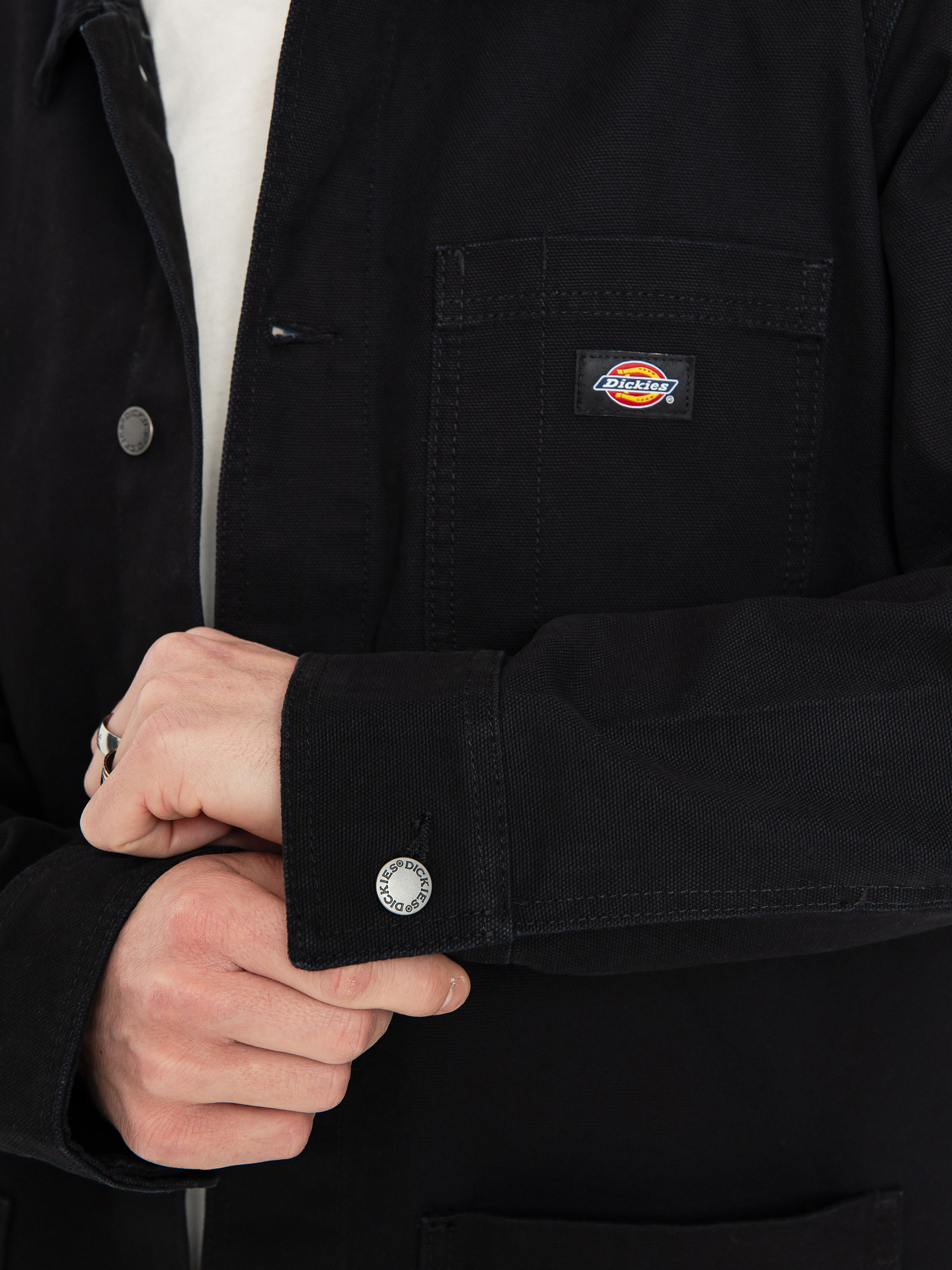 Dickies Duck Lined Chore Jacke (stone washed black)