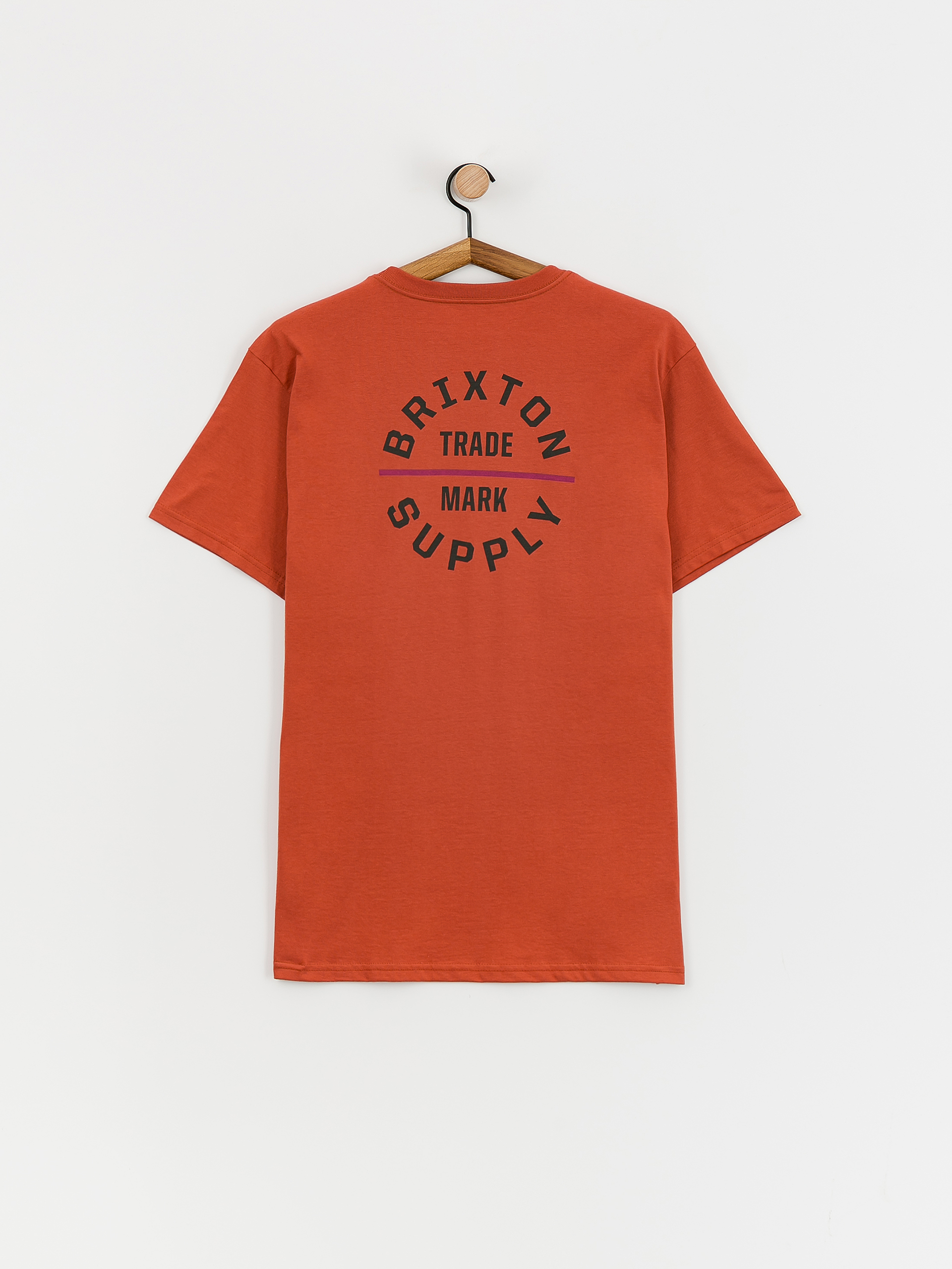 Brixton Oath V Stt T-Shirt (terracotta/washed black/cranbe)