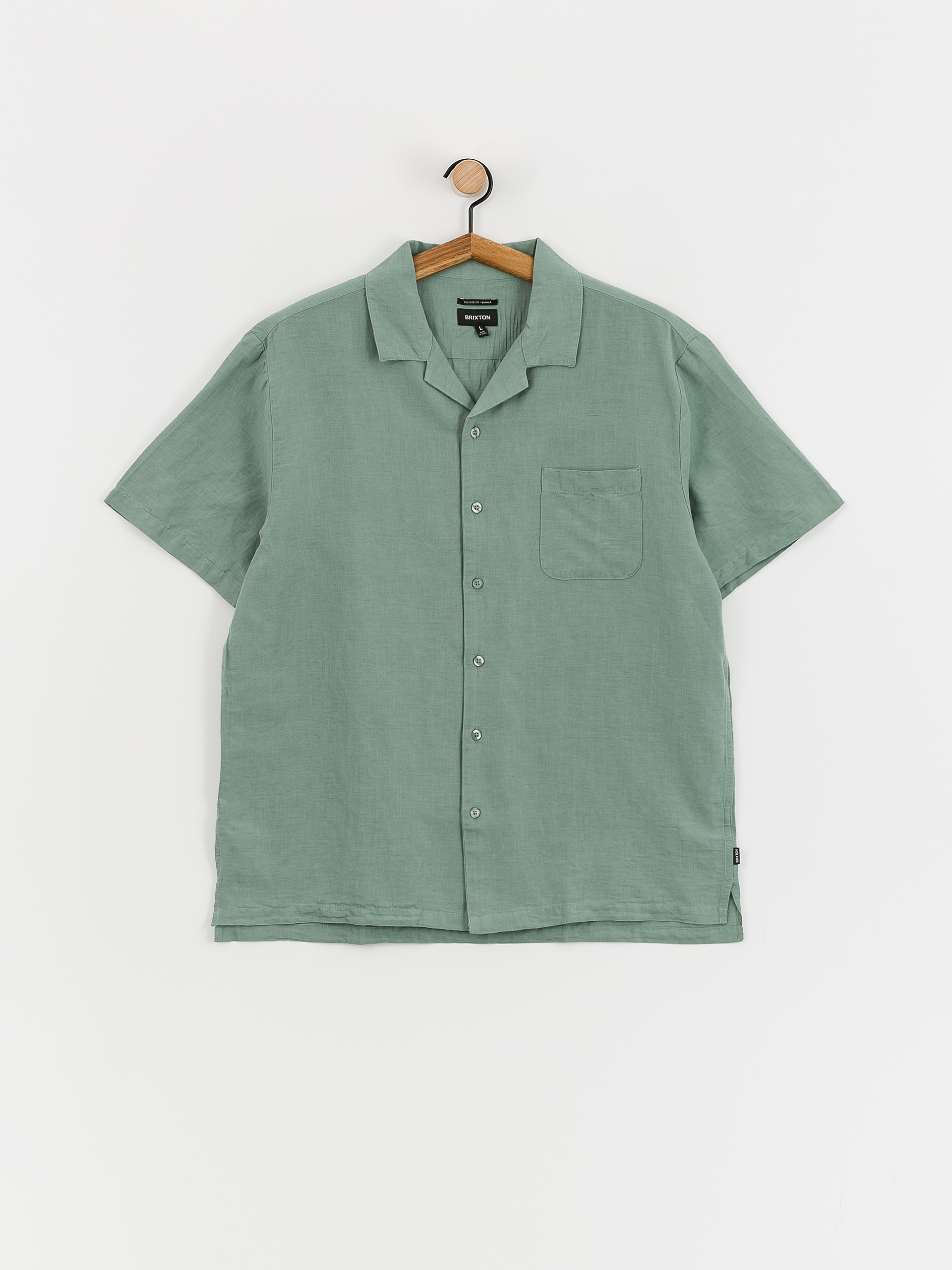 Brixton Bunker Linen Blend Shirt (chinois green)
