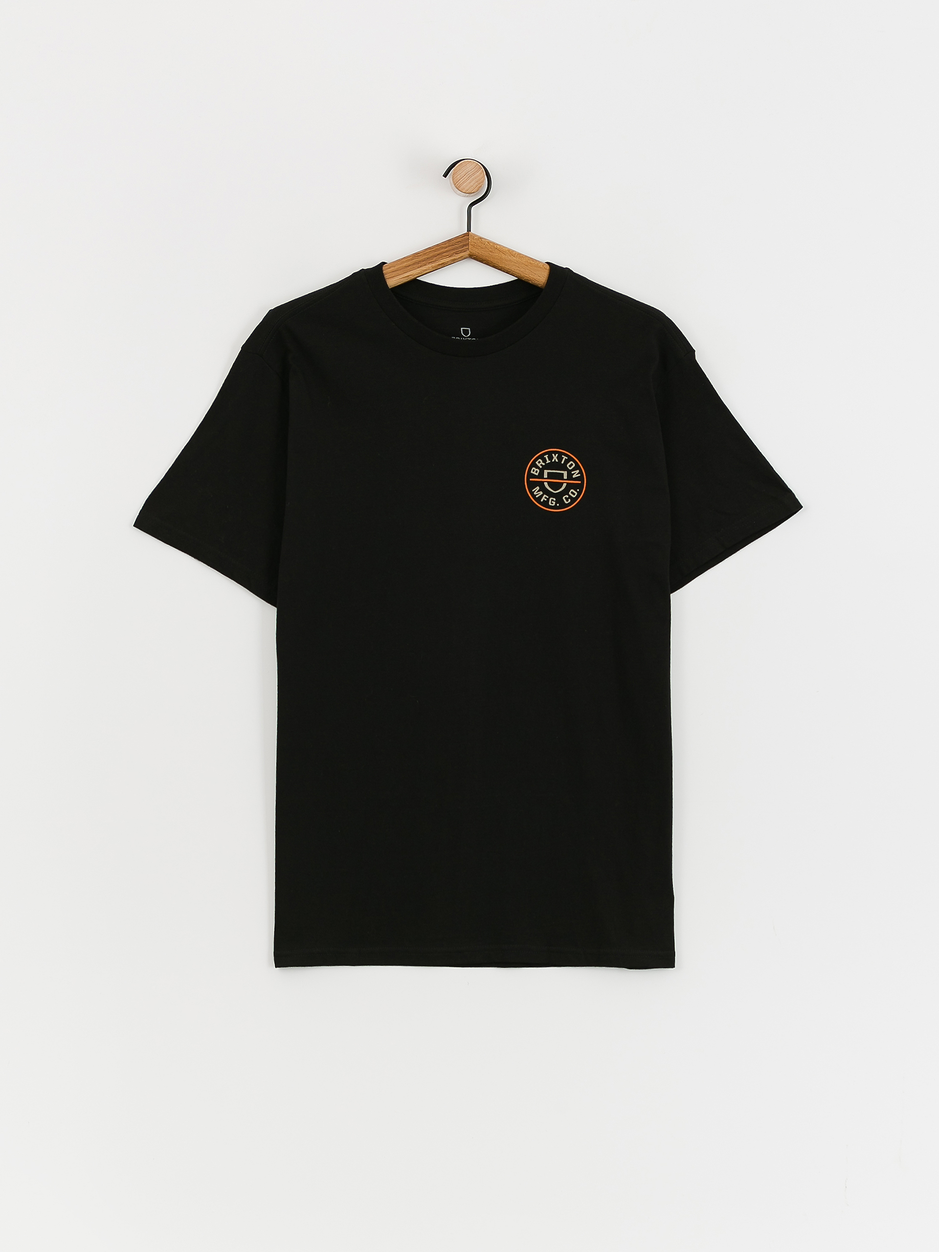 Brixton Crest II Stt T-Shirt (black/persimmon orange/sand)