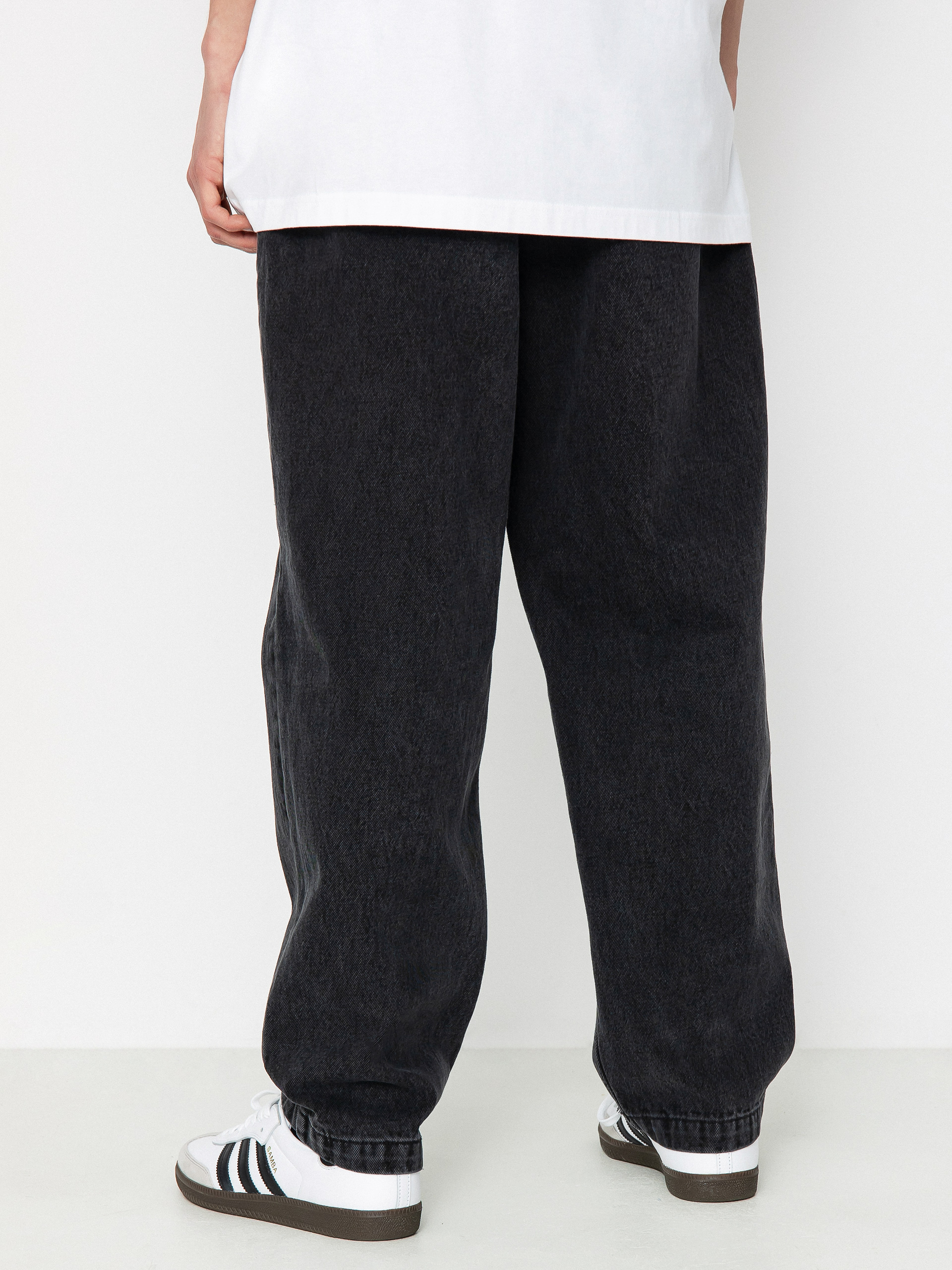 OBEY Fubar Pleated Denim Pants (faded black)