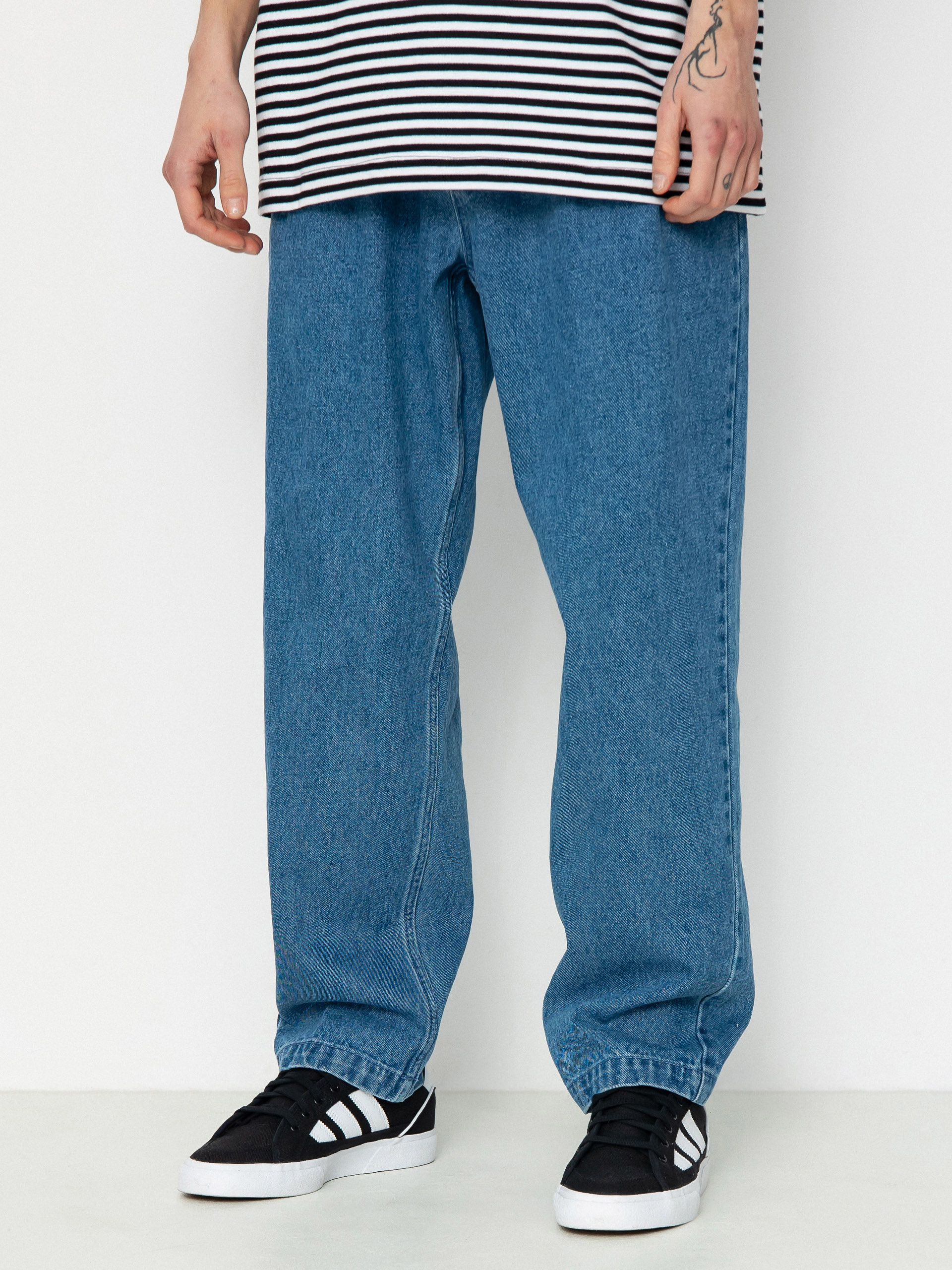 OBEY Fubar Pleated Denim Pants - blue (light indigo)
