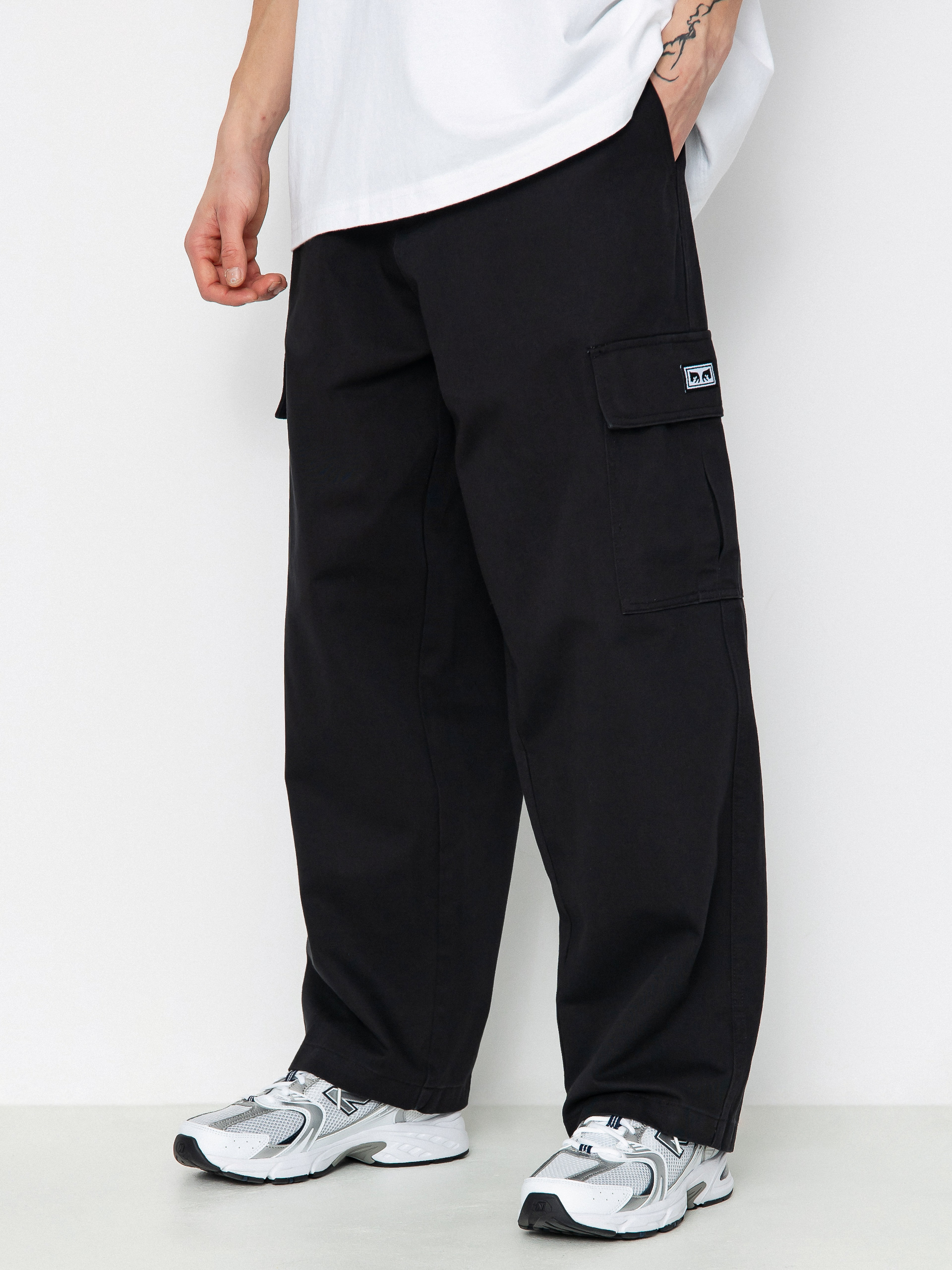 OBEY Bigwig Baggy Twill Cargo Pants (black)