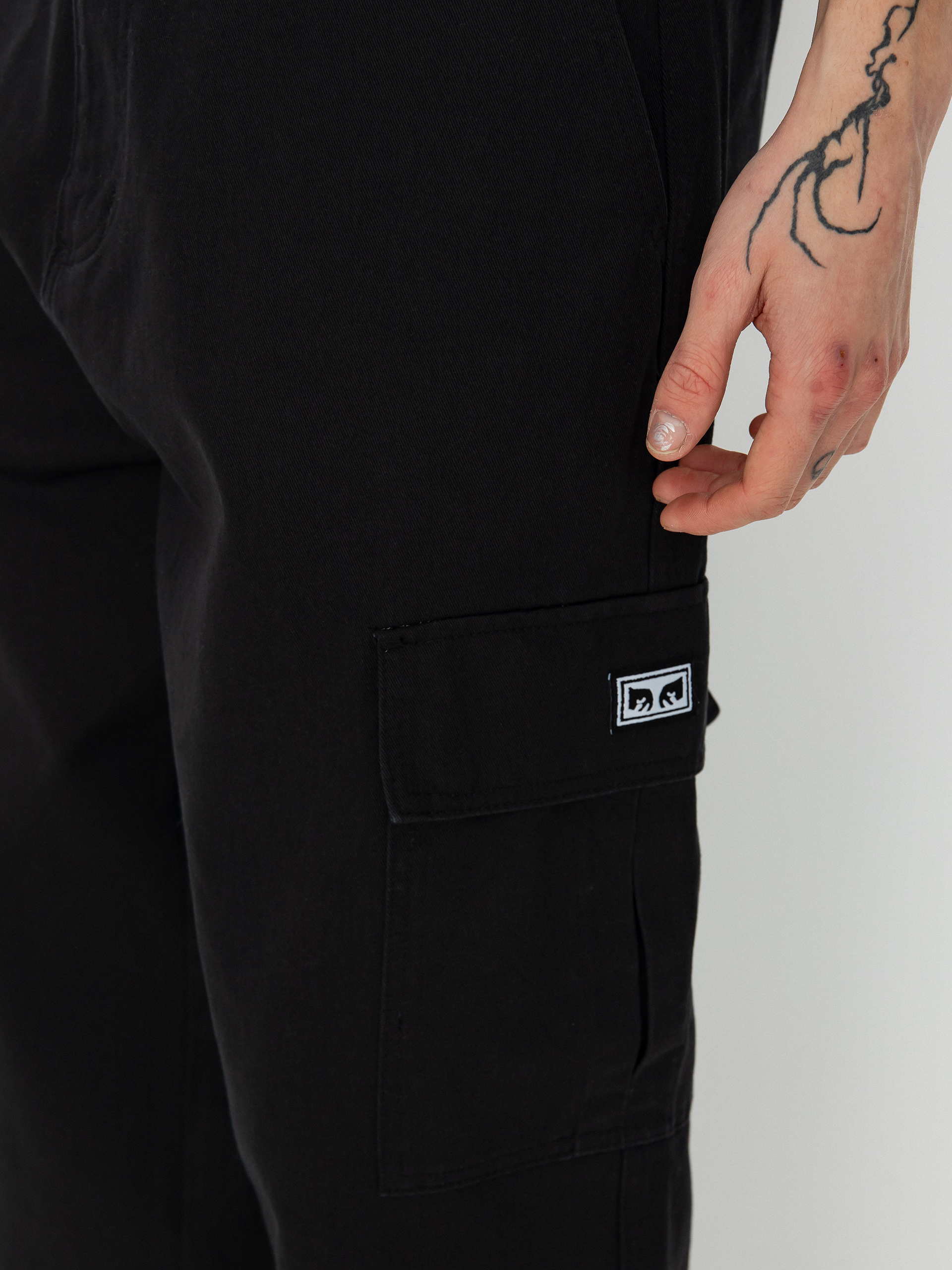 OBEY Bigwig Baggy Twill Cargo Pants (black)