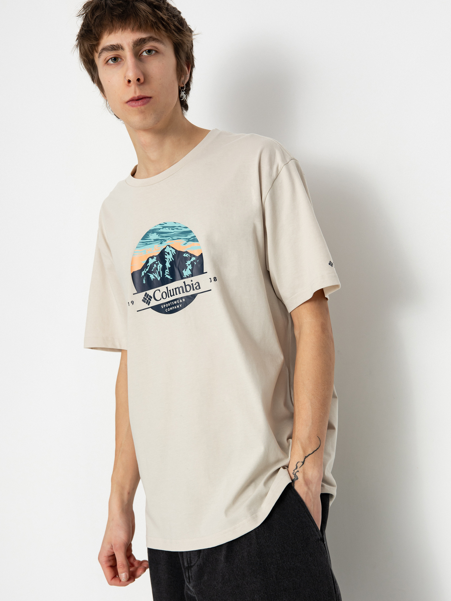 Columbia T-Shirt Path Lake II (dark stone/scoped view)