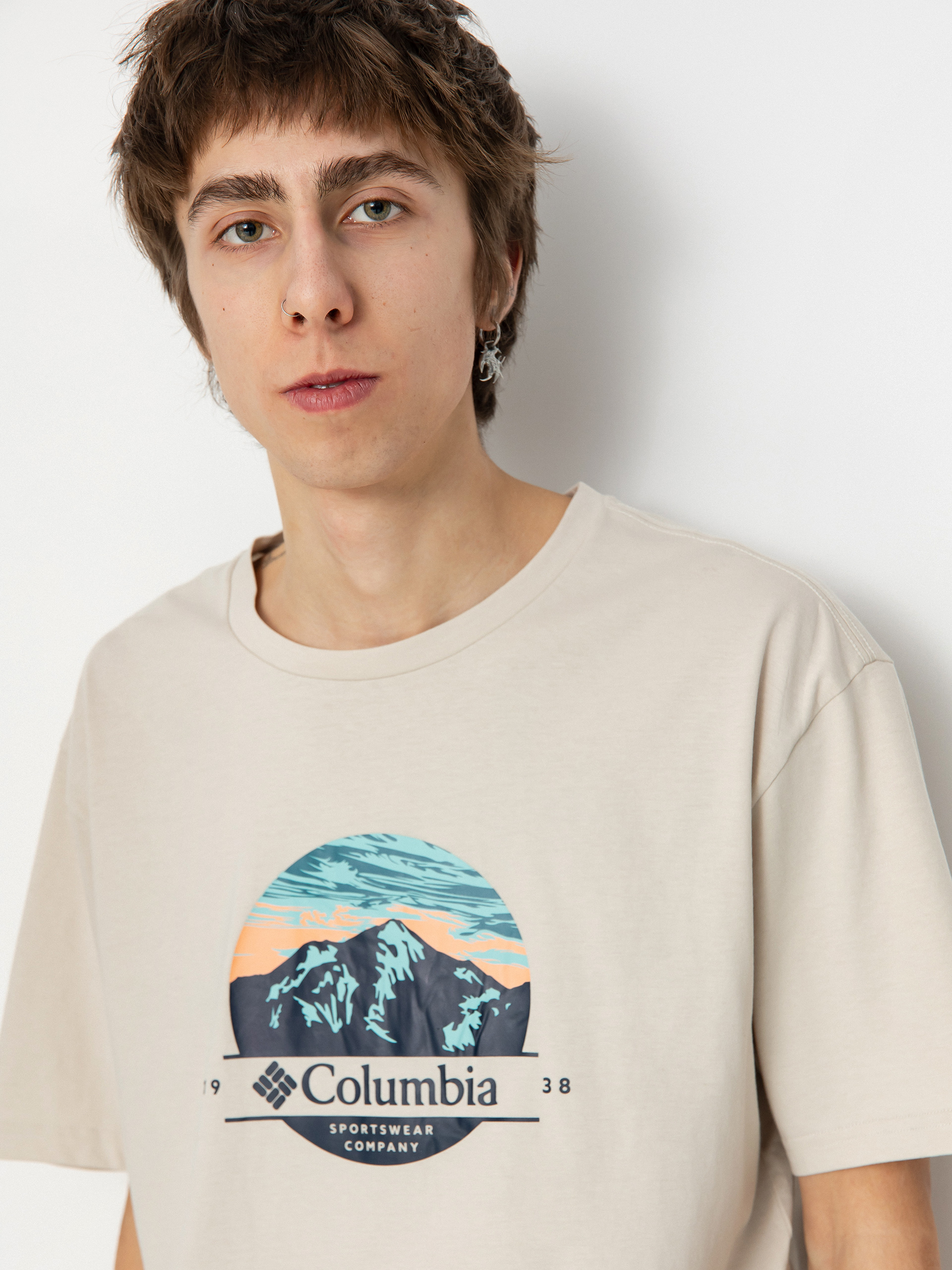 Columbia T-Shirt Path Lake II (dark stone/scoped view)