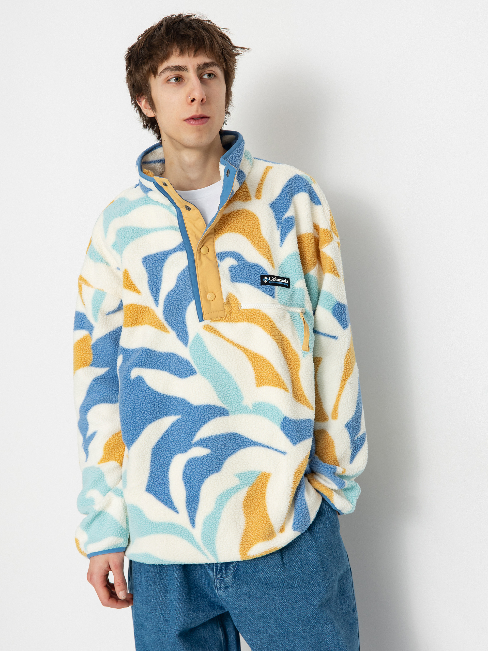 Mens Columbia Helvetia Fleece  (chalk floristic)