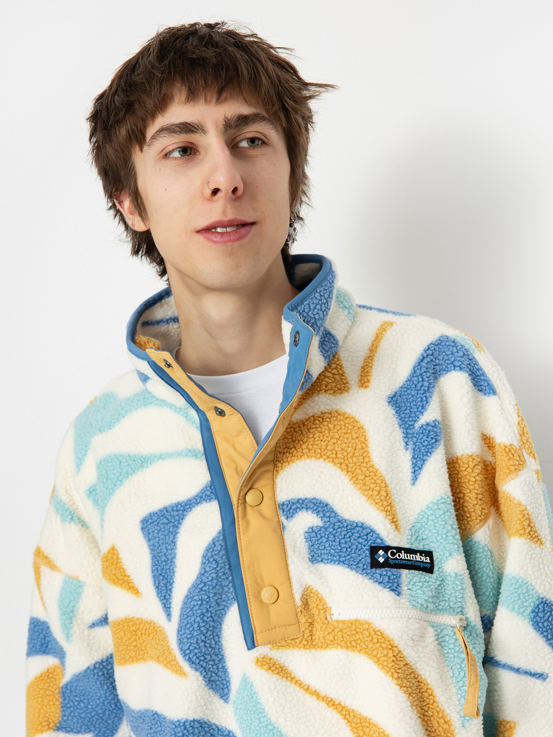 Mens Columbia Helvetia Fleece  (chalk floristic)