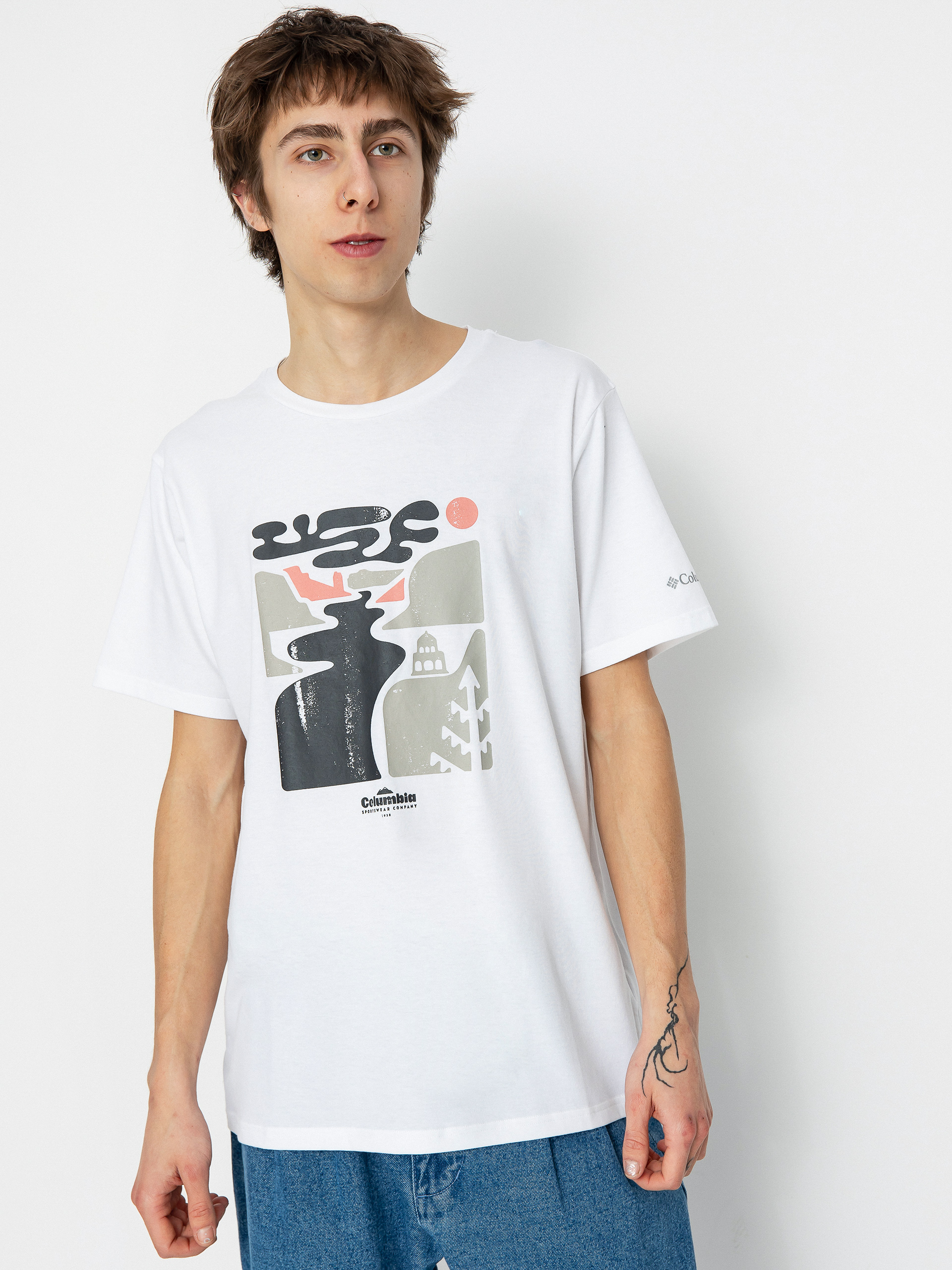 Columbia T-Shirt Sun Trek - white (white/simple gorge)